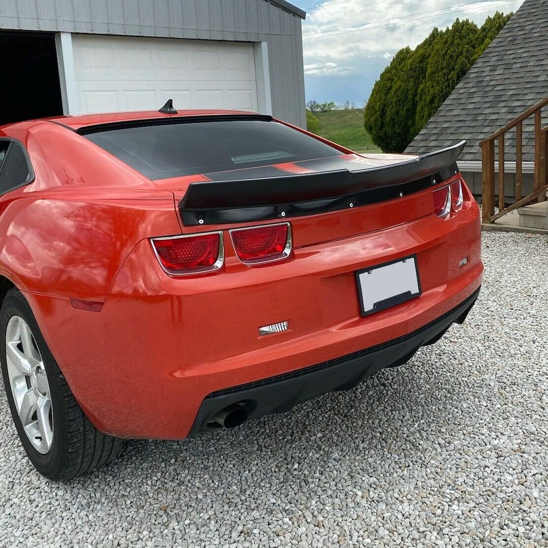 HECASA Rear Trunk Spoiler Wing Compatible with 2010-2013 Chevy Chevrolet Camaro LS LT SS 2SS 1SS 1LT ZL1 Rear Trunk Lid Wing Spoiler (Black)