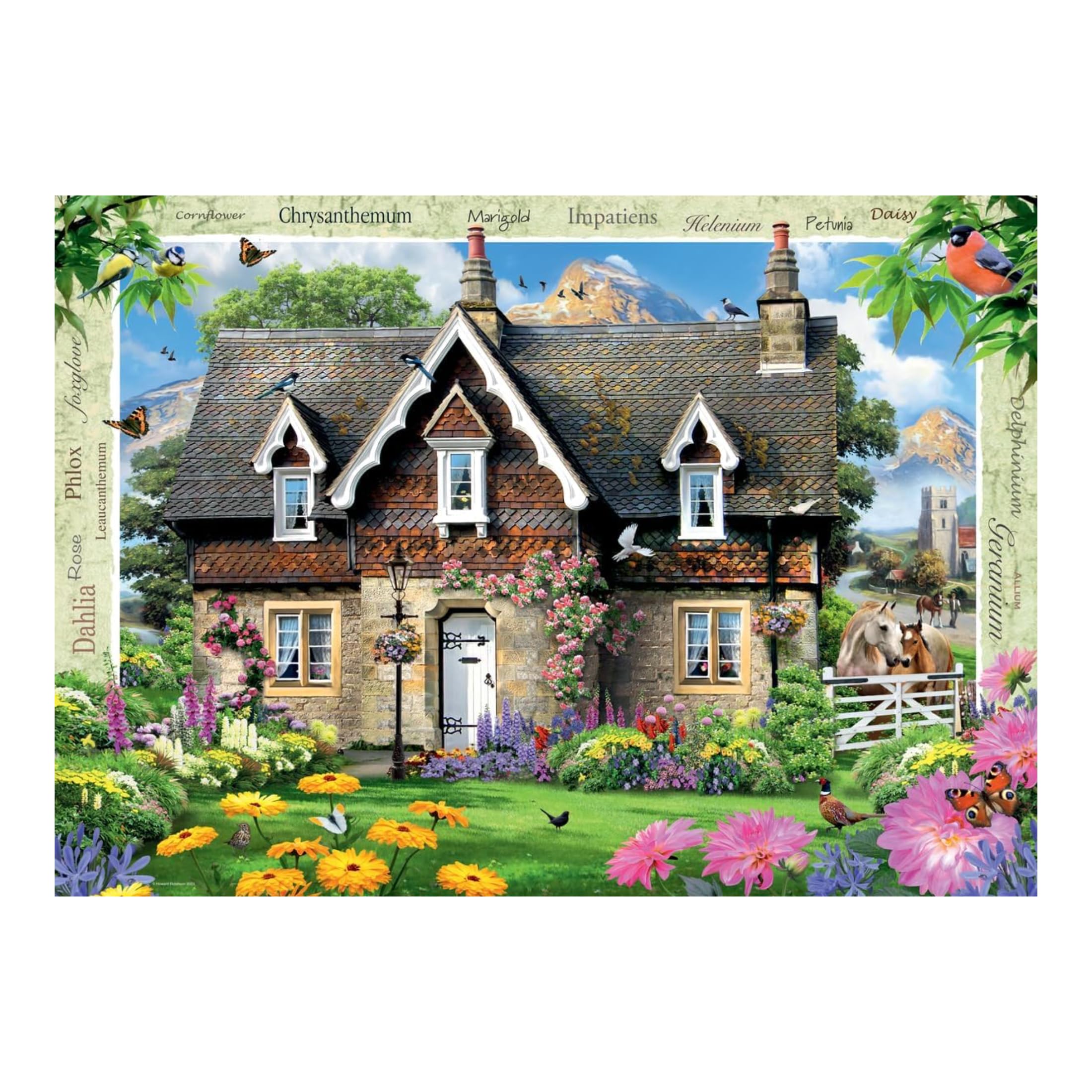 Ravensburger - Puzzle 1000 Piezas Casa Rural Hillside | Puzzle Adultos 70x50cm | Puzzle 1000 Piezas | Rompecabezas Ilustrados