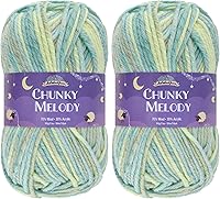 Vista 30 de JubileeYarn Chunky Melody - Hilo para tejer 100g/madeja, mezcla de lana gruesa, color maíz naranja - 2 madejas