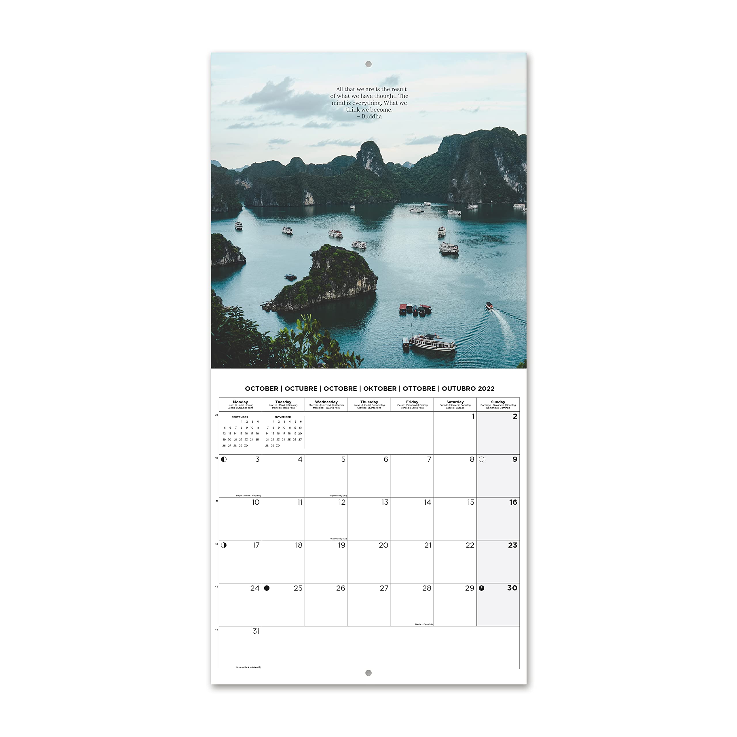Grupo Erik Official Feng Shui 2022 Wall Calendar, 2022 Calendar, 12" x