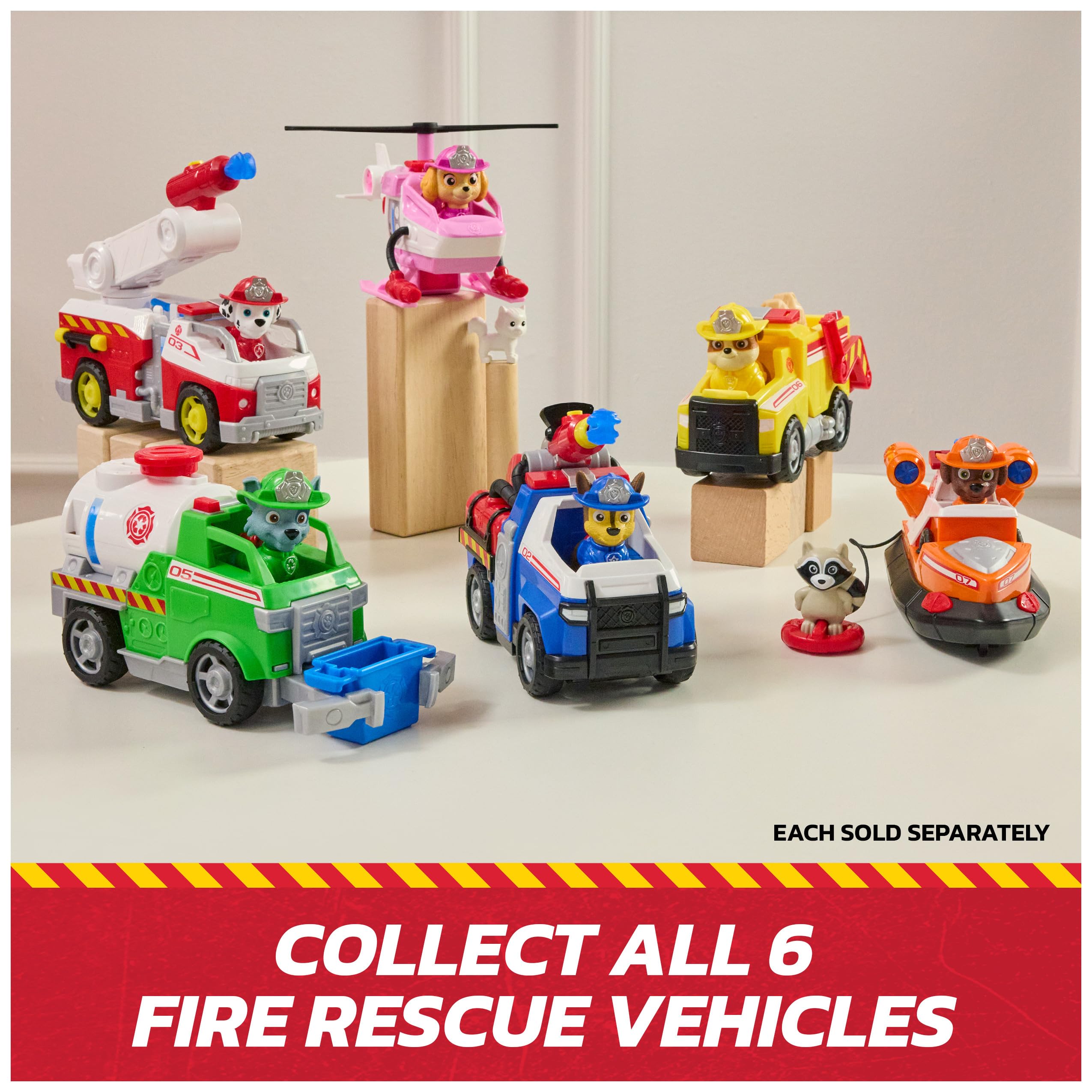 PAW Patrol Fire Rescue: Skye Rescue Fire Chopper z figurką, Kitty Friend i zabawkowym helikopterem, zabawki dla dzieci dla chłopców i dziewczynek w wieku od 3 lat