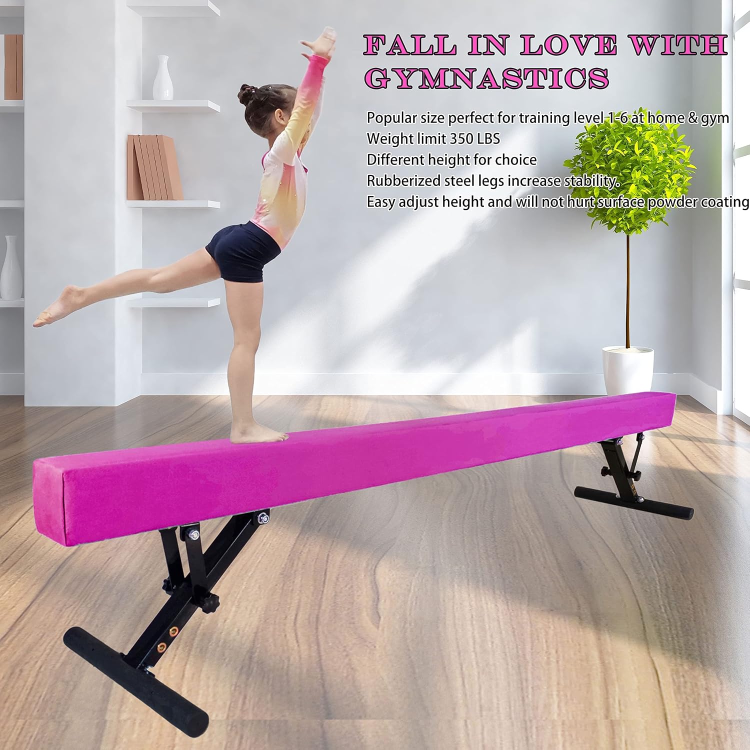 Adjustable Balance Beam for Kids 8FT Gymnastics Beam of All Gymnastic Levels, High and Low Floor Beams Height Adjustable Gymnastic Equipment for Teens Adults Home Gym Use 10 Adjustable Balance Beam for Kids 8FT Gymnastics Beam of All Gymnastic Levels, High and Low Floor Beams Height Adjustable Gymnastic Equipment for Teens Adults Home Gym Use - Image 8