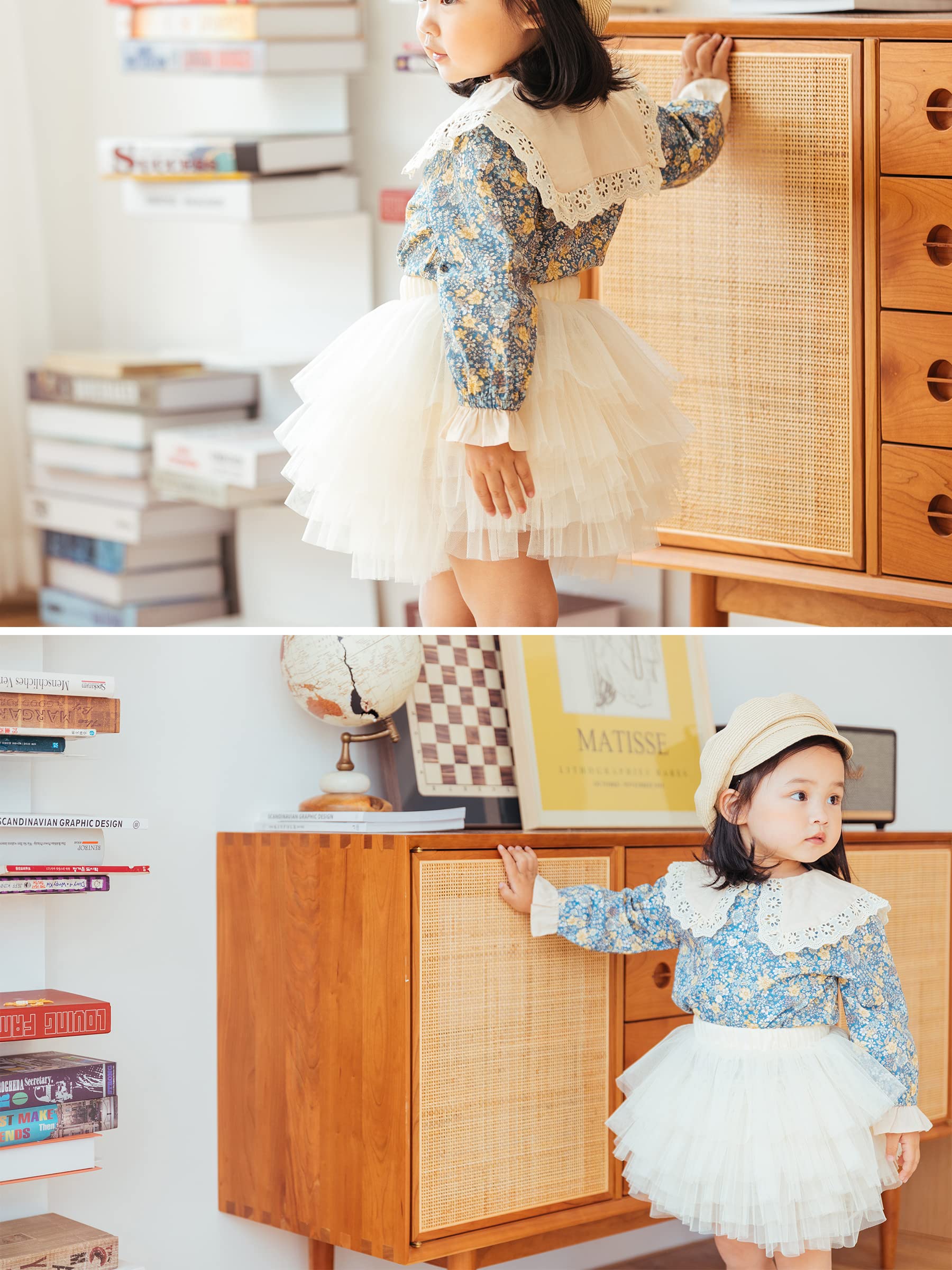 Bébé Tout-Petit Enfant Fille Jupe Tutu Jupe à Échelons Jupe de Princesse Mini Jupe Tutu de Ballet avec Ceinture Élastique Accessoire de Déguisement Basic Taille du Fabricant 80/90/100/110/120/130