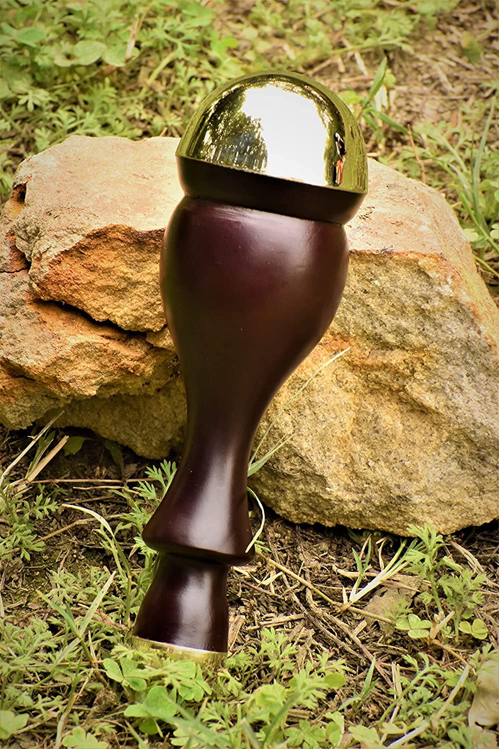 Masseur pour le corps et les pieds Kansa Wand avec manche en bois pour la désintoxication et la relaxation profonde Baguette Kansa