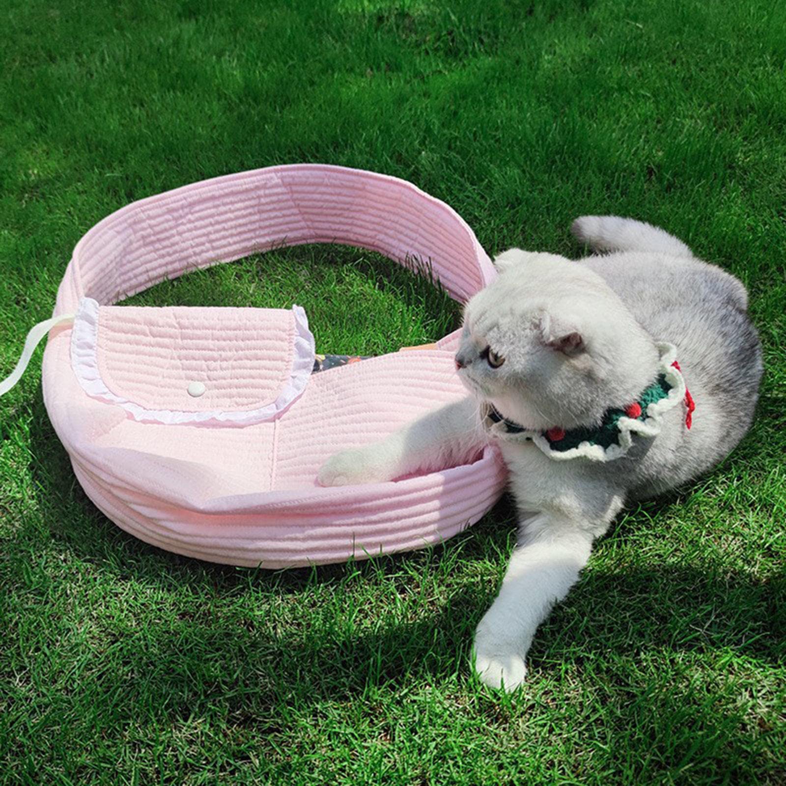 Bolsa de Transporte para Mascotas - Bolsa de Viaje para Perros y gatos, Bolsa Tipo Bandolera para gatos, Bolsa de Transporte para Perros, cómodas Bolsas de Hombro de Malla Suave y Transpirable