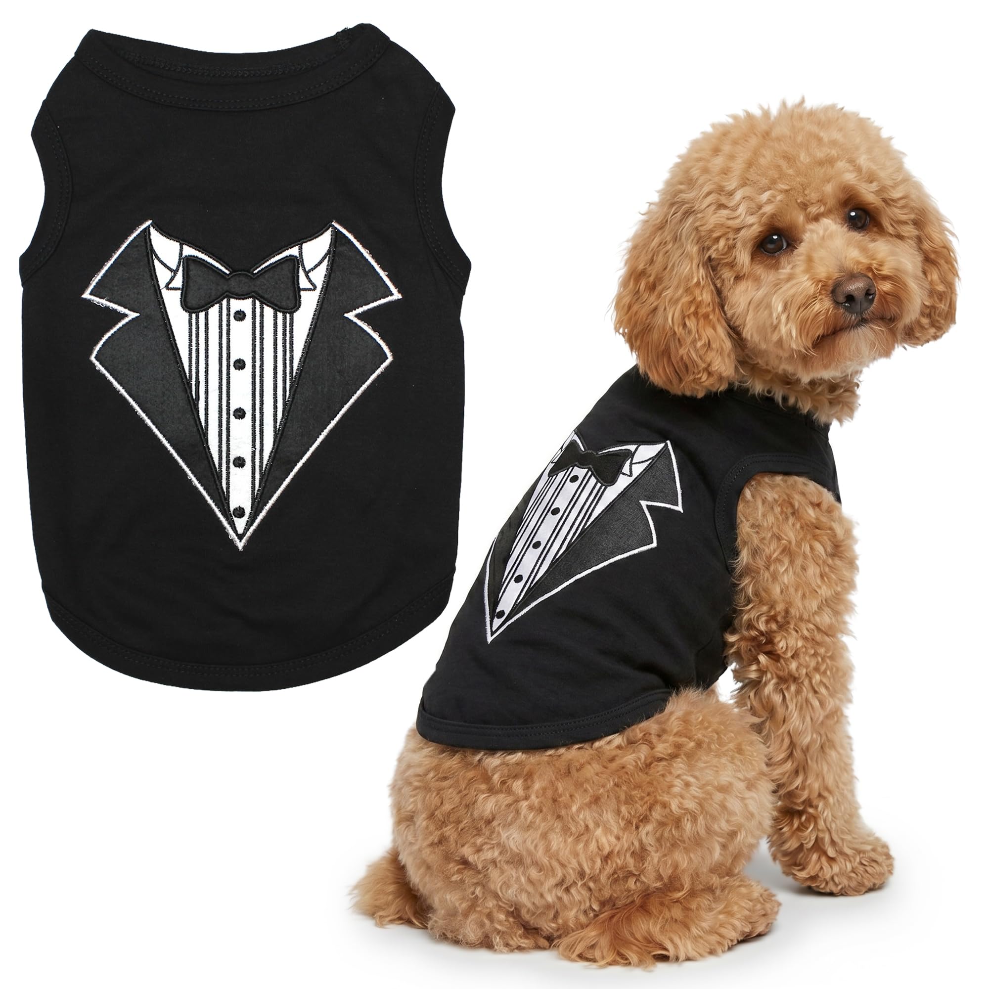 Tuxedo T-Shirt Parisien grand chien habit de fête confortable sans stress