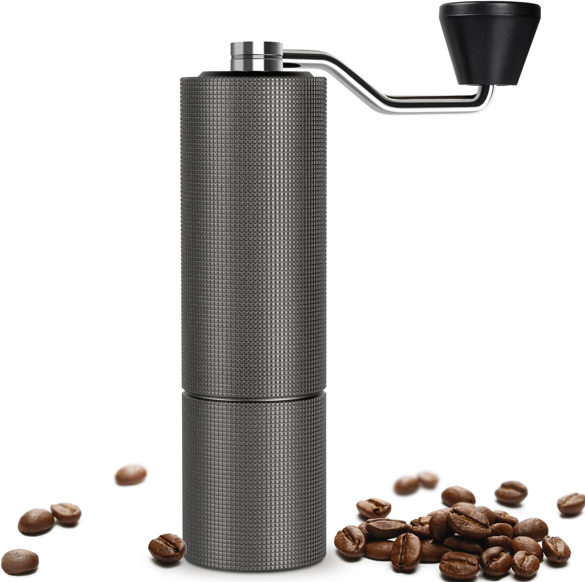 TIMEMOREC2 Max Hand Coffee Grinder, Stainless Steel Burr Manual Coffee Grinder for Espresso to French Press, Gray