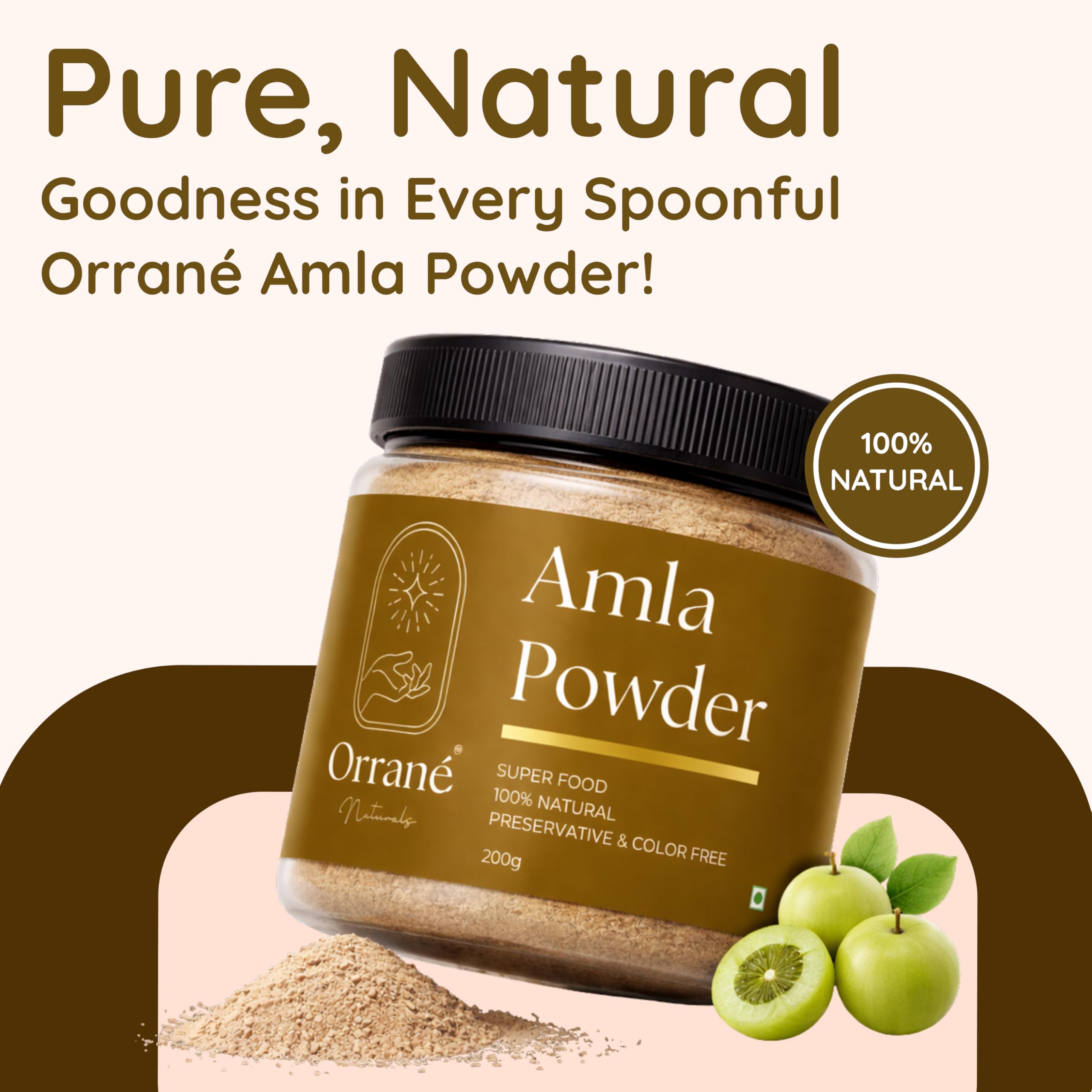 Orrané Amla Powder 200g Pure Indian Gooseberry for Eating, Drinking & Beauty | Vitamin C Rich Amla Powder Support Hair Growth, Skin Glow, Digestion, Immunity, Detox & Natural Care — Amazon image 6