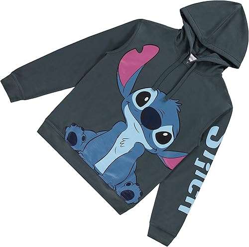 Miniatura 6 de Disney Sudadera con capucha Lilo and Stitch para mujer, diseño clásico de Lilo y Stitch Ohana, con estampado múltiple