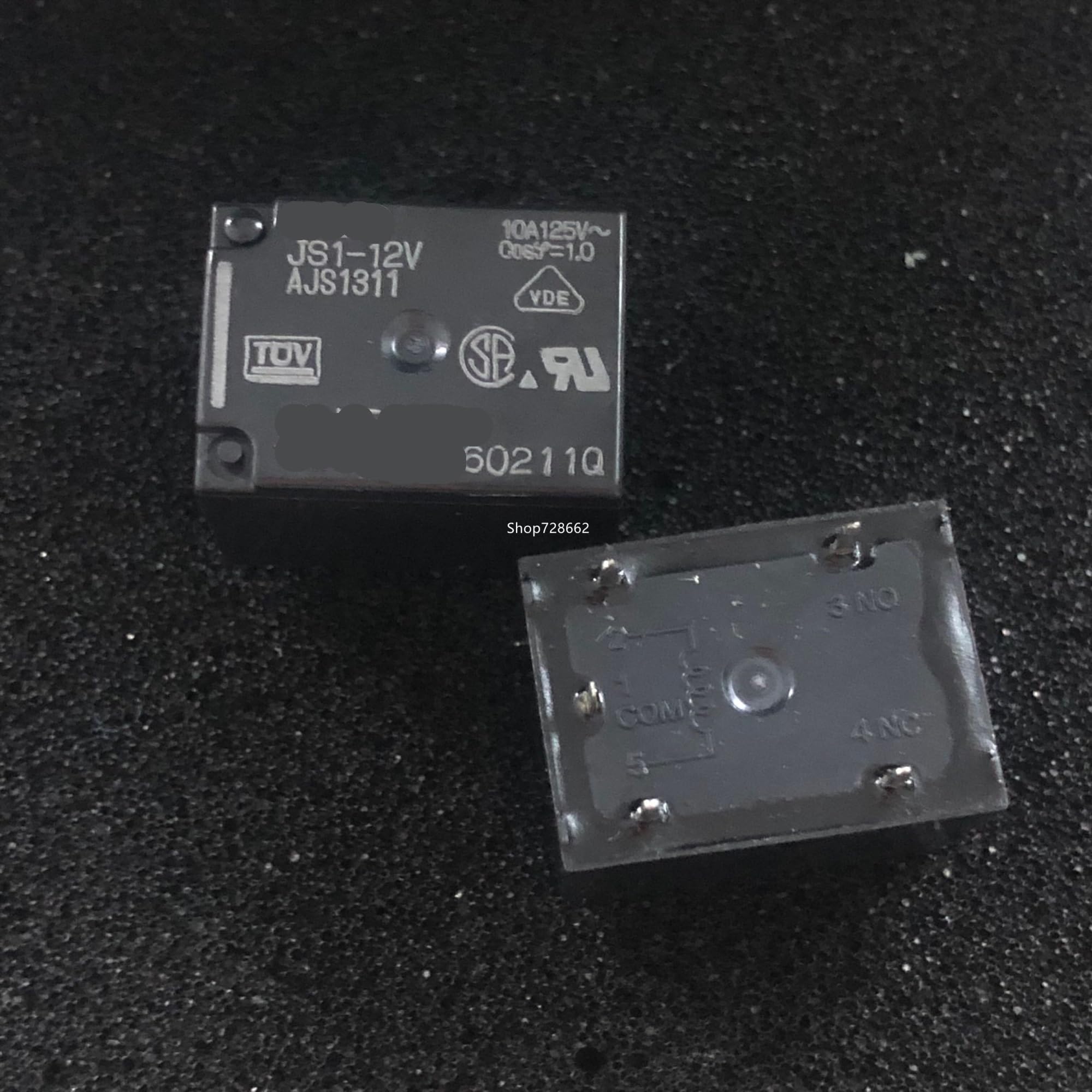 Relais JS1-12V AJS1311 composant électronique 5 broches 10A pour réparation PCB - 3
