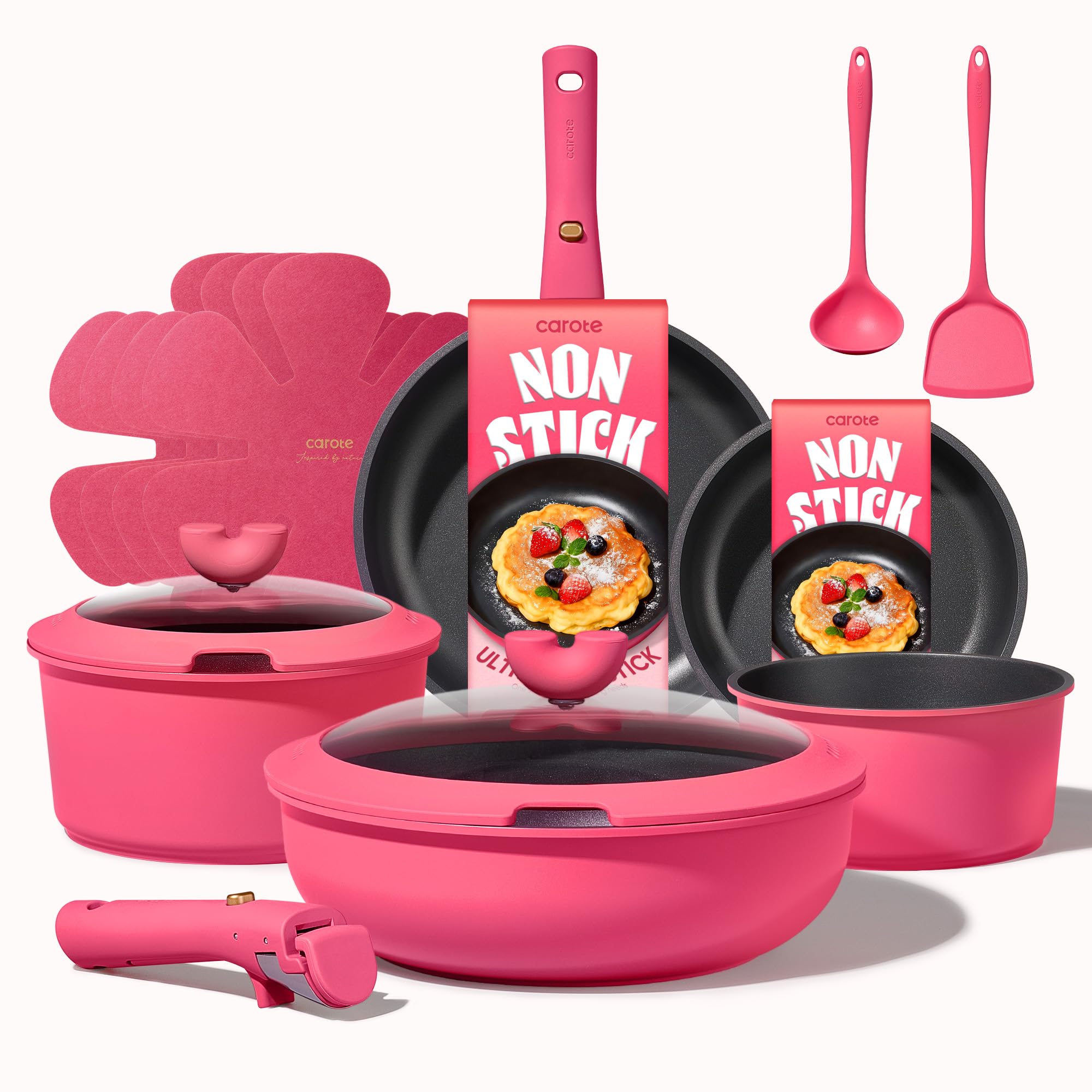 CAROTE 15 Piece Non-Stick Cookware Set