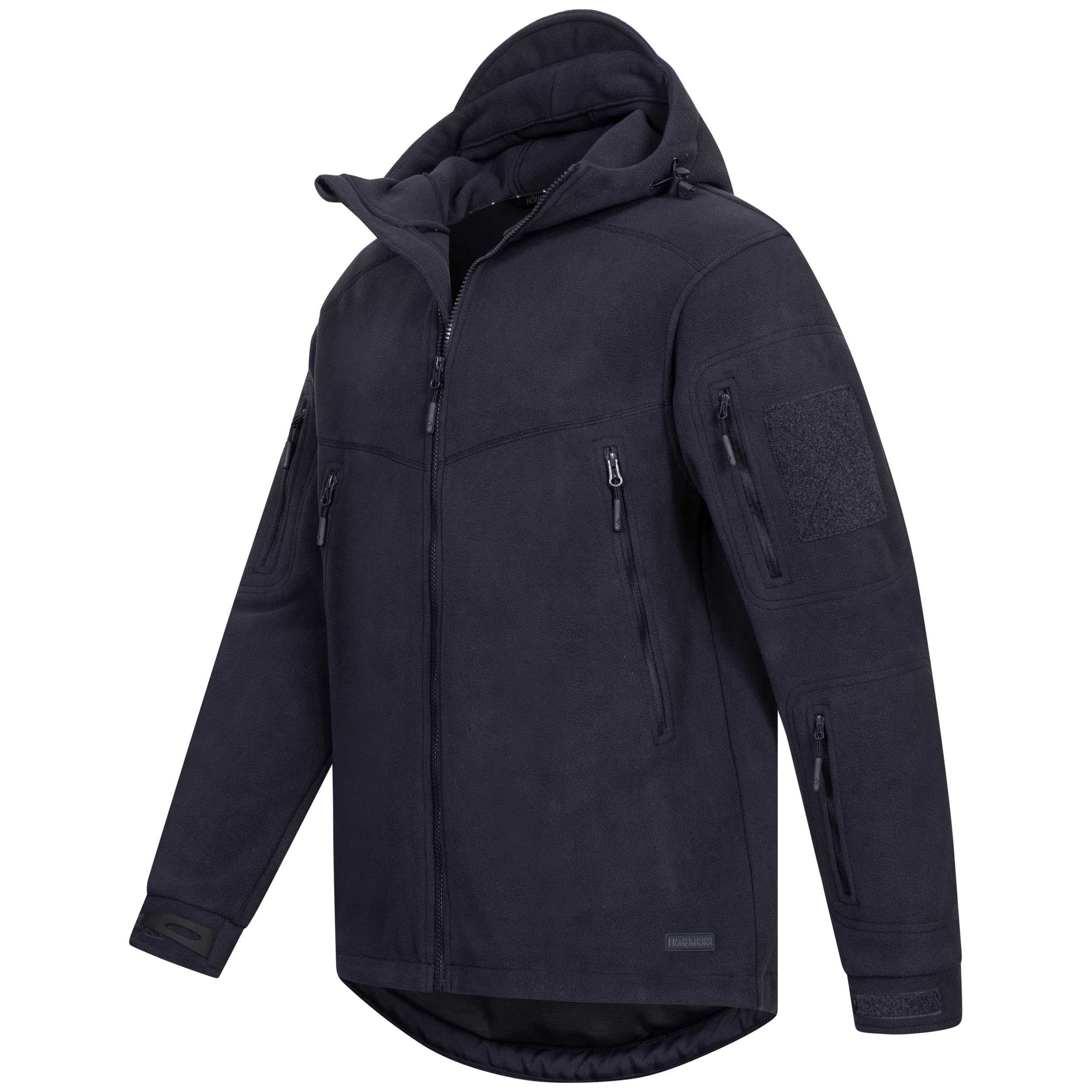 Höhenhorn Biferten - Giacca in pile militare da uomo, antivento, con cappuccio