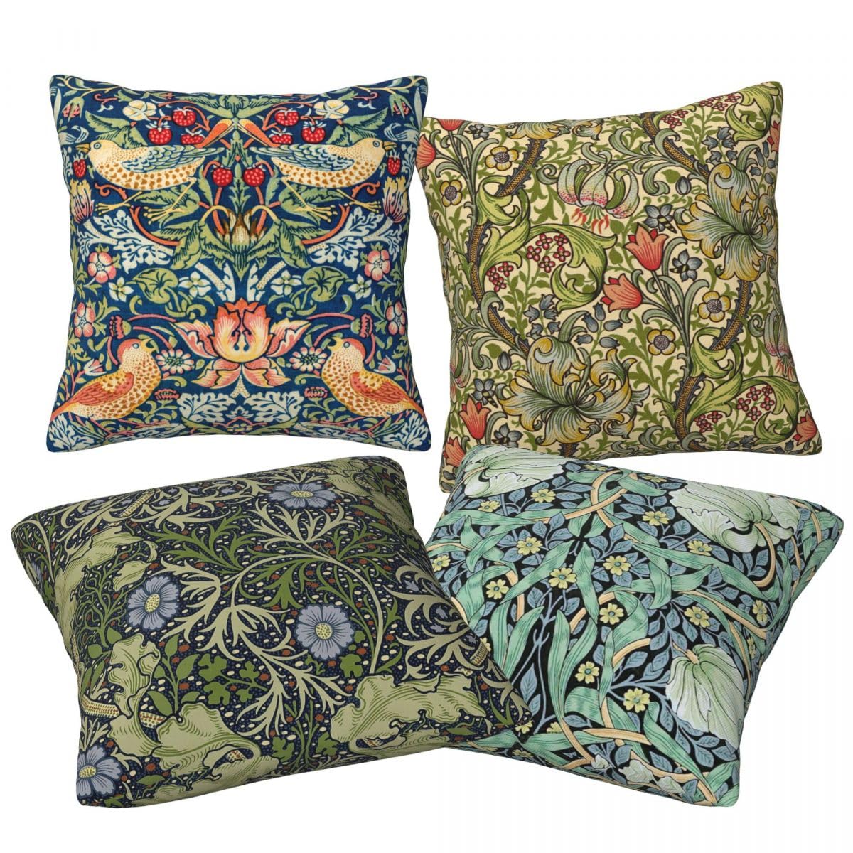 Amazon.co.jp: Ansouyi William Morris クッションカバー 18x18インチ