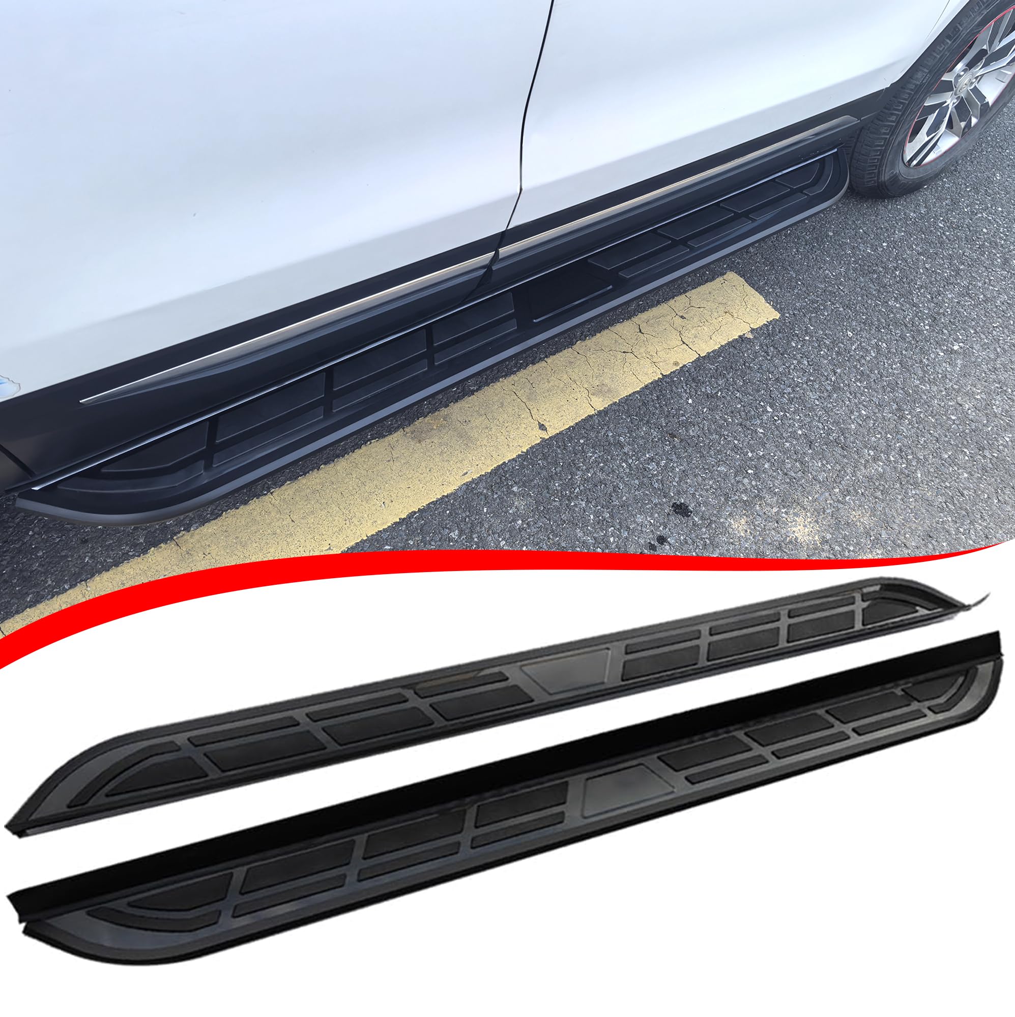 【Free Tariffs】 Fixed Side Steps Fits for Volvo XC40 2019-2025 Running Board Side Stairs 2Pcs Black
