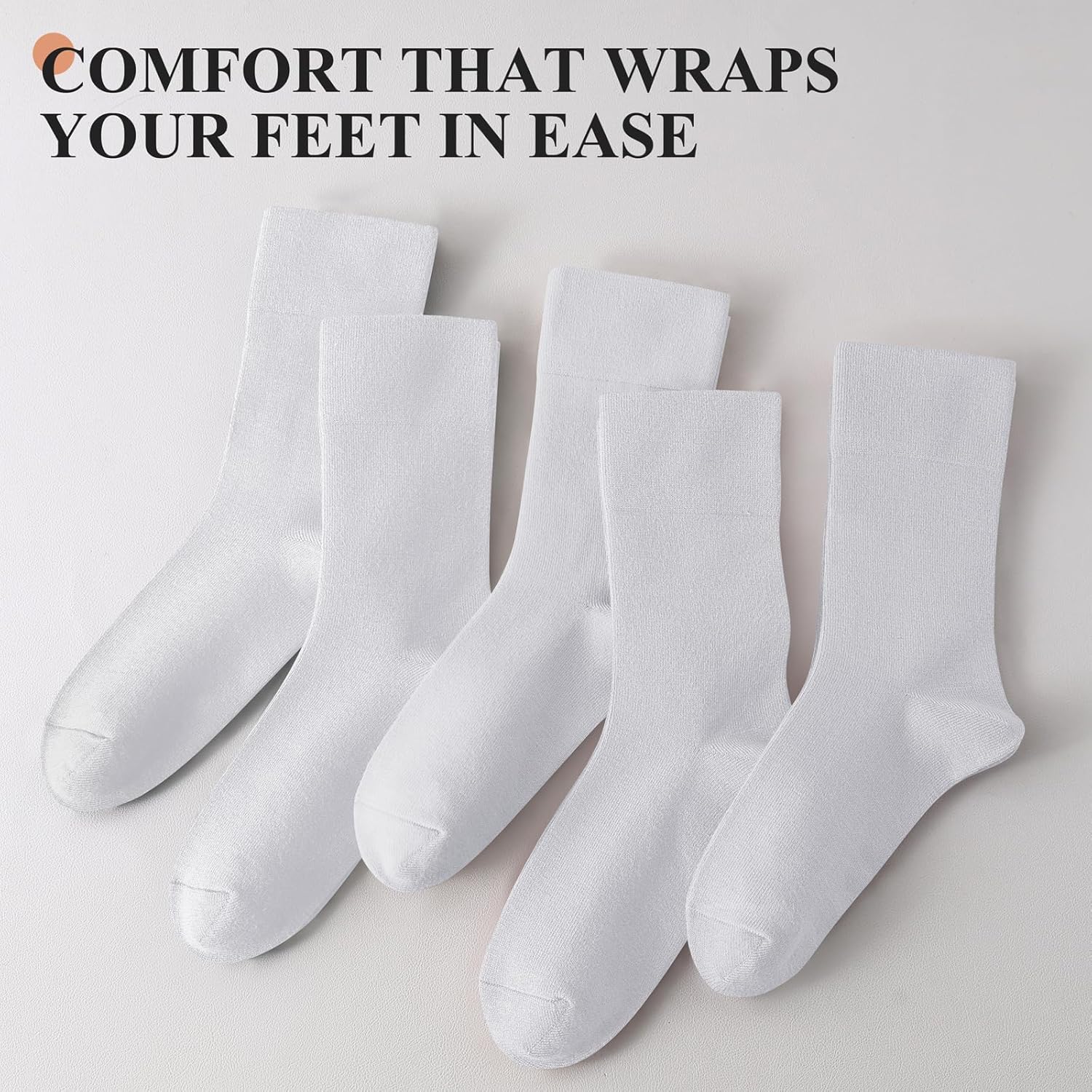 Womens Viscose Bamboo Crew Socks Casual Calf Dress Socks Soft Above Ankle Sock 3-5 Pairs - Image 6