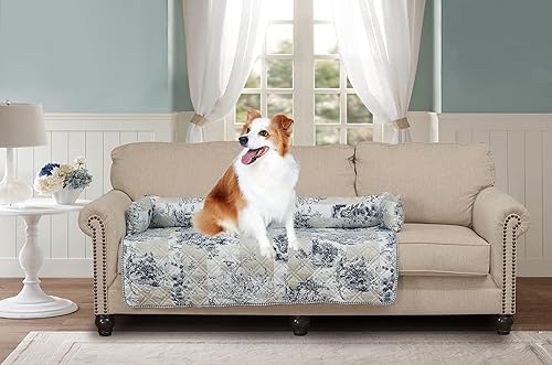 Miniatura 37 de Brilliant Sunshine Sofá cama de terciopelo sedoso de chocolate prémium para mascotas, antideslizante, impermeable, lavable, protector de sofá con