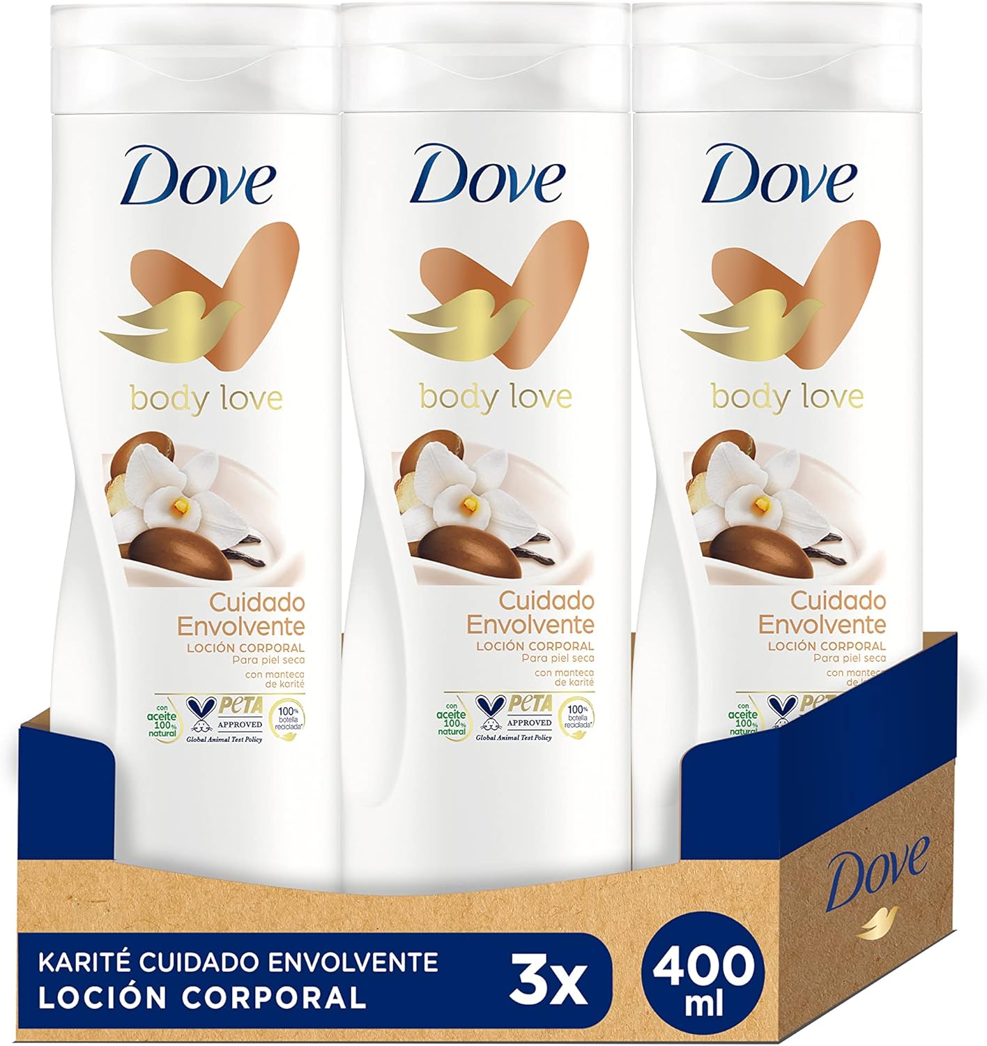 Dove Crema Hidratante Corporal con Manteca de Katiré y Vainilla para