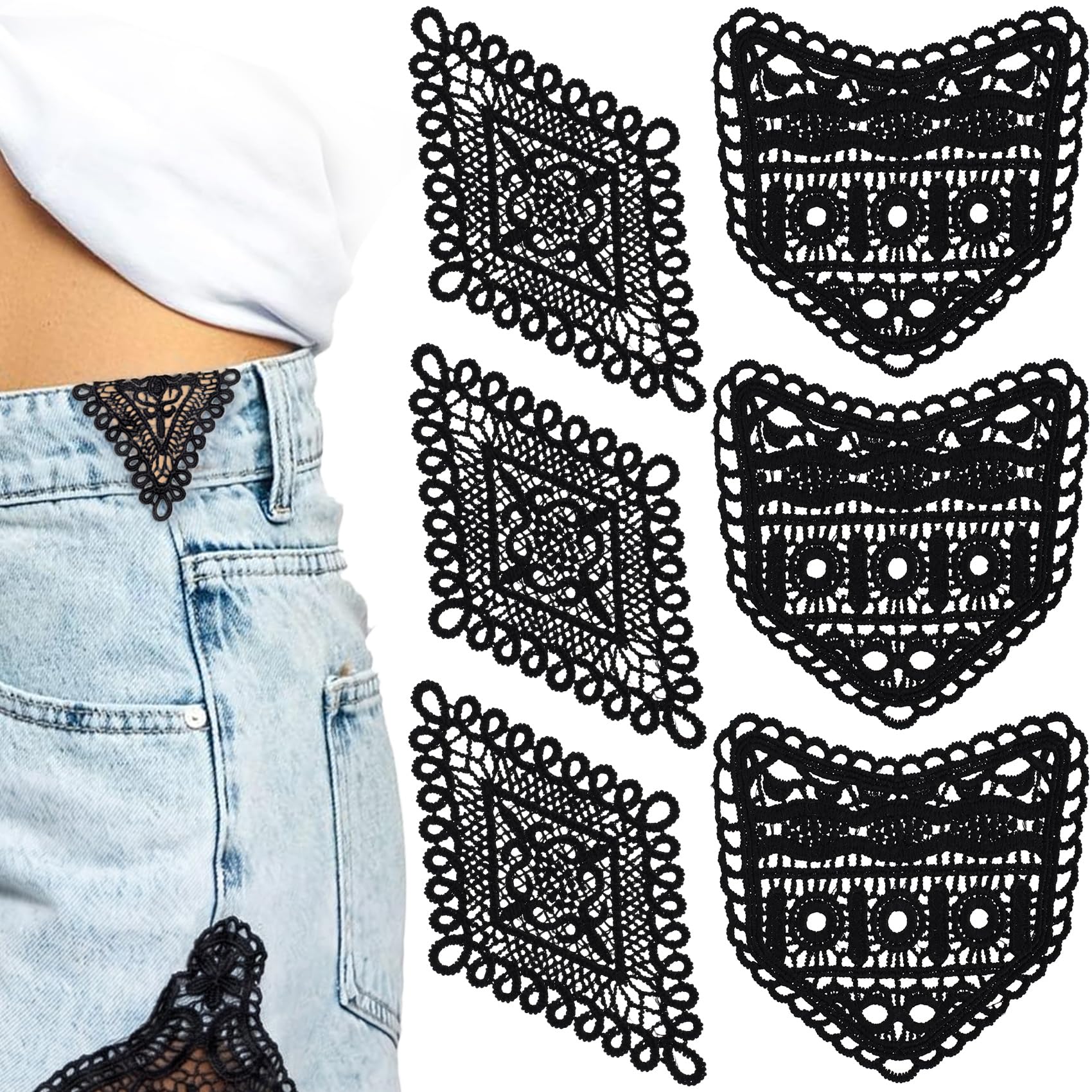 Lace Waist Extender for Jeans, Vintage Sewing Fastener Waistband Extenders