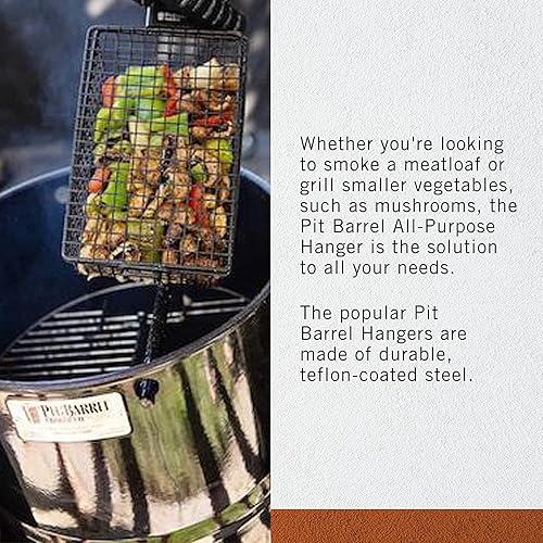 Miniatura 3 de Pit Barrel Cooker Co. Pit Barrel Cooker - Percha multiusos para cocinar carne y cocinar simultáneamente, canasta multiusos para ahumar en barril,