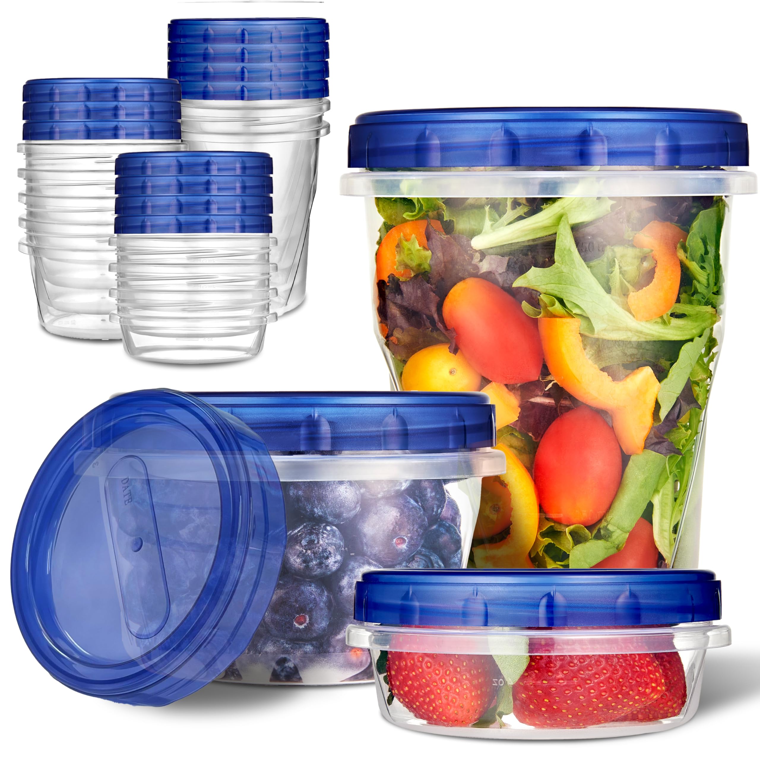 Bac à Glace 0,5 L Plastique (x25) avec couvercle - , Achat, Vente