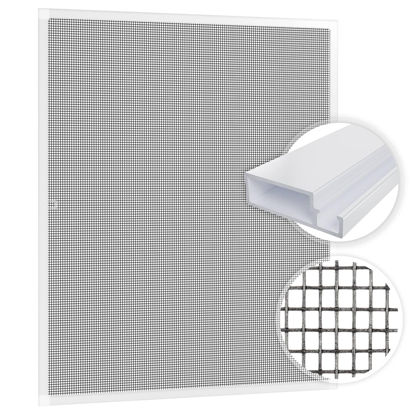 Moustiquaire cadre aluminium blanc 120x140cm bloque les moustiques tigres