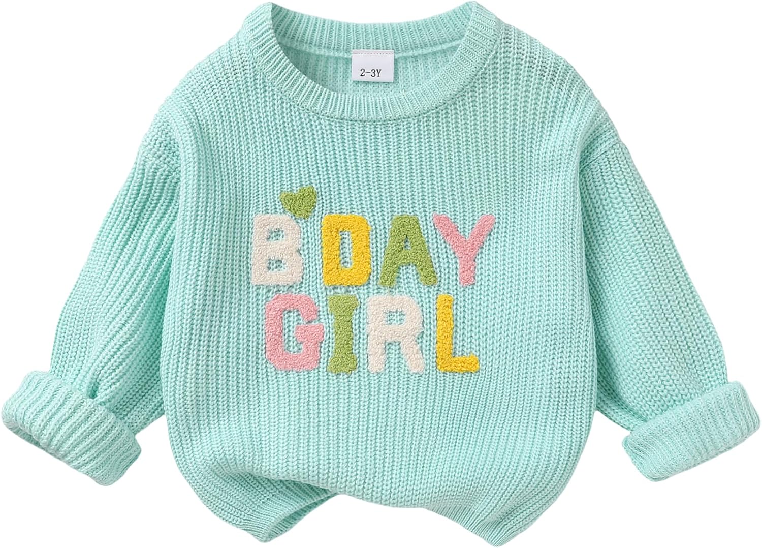 I'm so thankful Toddler Baby Girl Birthday Outfit 1st 2nd 3rd 4th 5th 6th Fall Winter Clothes Cotton Oversize Warm Sweater