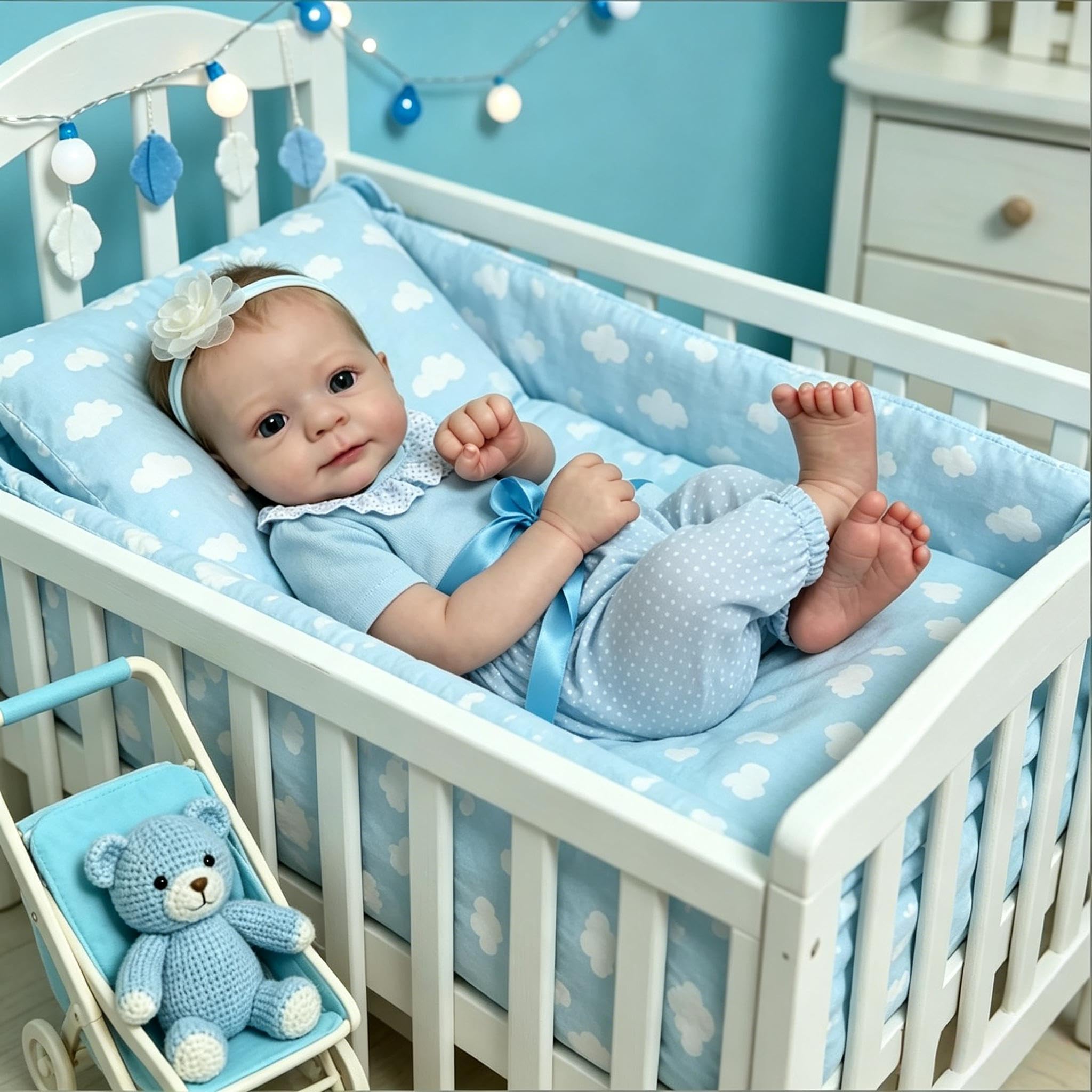 Realistyczne lalki Reborn Baby Dolls silikonowe na całe ciało, 48 cm, realistyczne, noworodek, lalka, prawdziwe życie, Reborn, lalka, miękki, winylowy, silikon, lalka z akcesoriami do zabawek