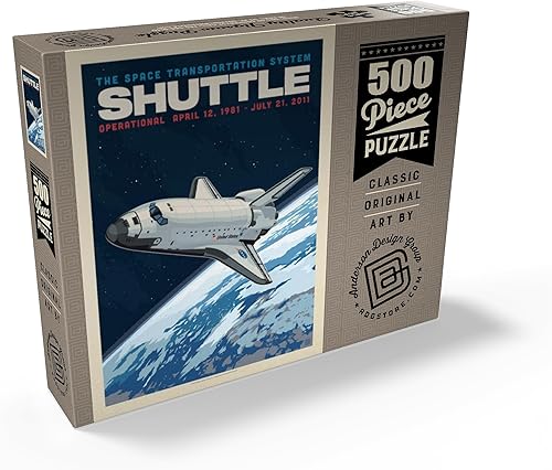 Miniatura 2 de MyPuzzle NASA 1981 Space Shuttle, póster vintage, rompecabezas prémium de 500 piezas para adultos