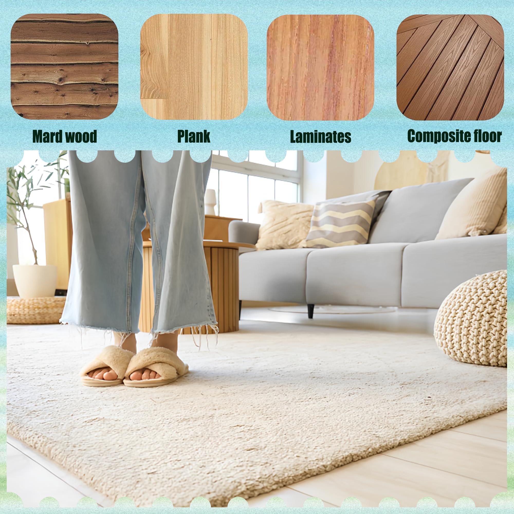 Sottofondo Antiscivolo 110 x 200 cm Antiscivolo Tappetino Antiderapant Può Essere Tagliato a Misura per Tappeti Parquet Scendiletto Cucina Auto Tampone, bianco