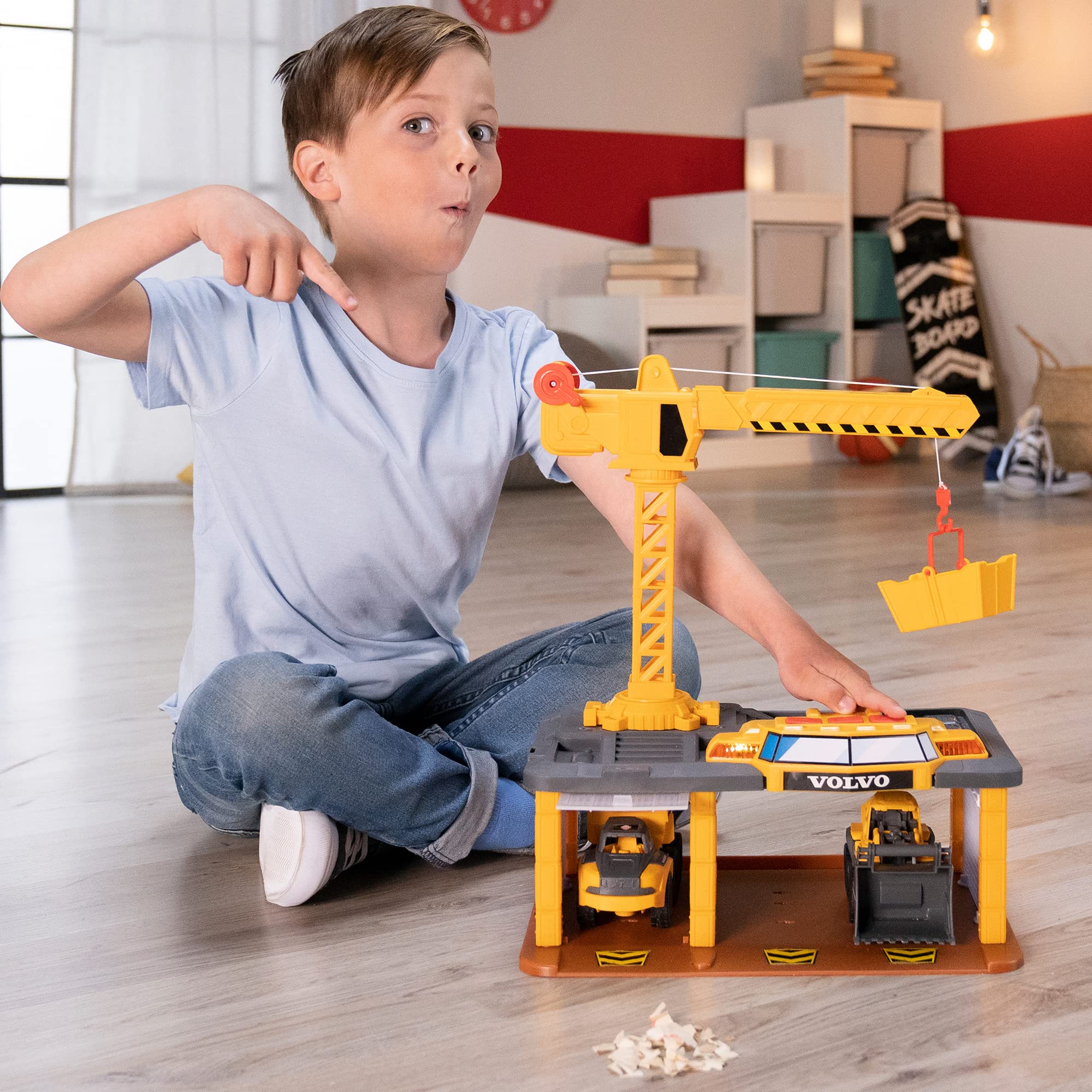 Dickie Toys Volvo Construction Station, Baustation, Spielstation, Baustelle