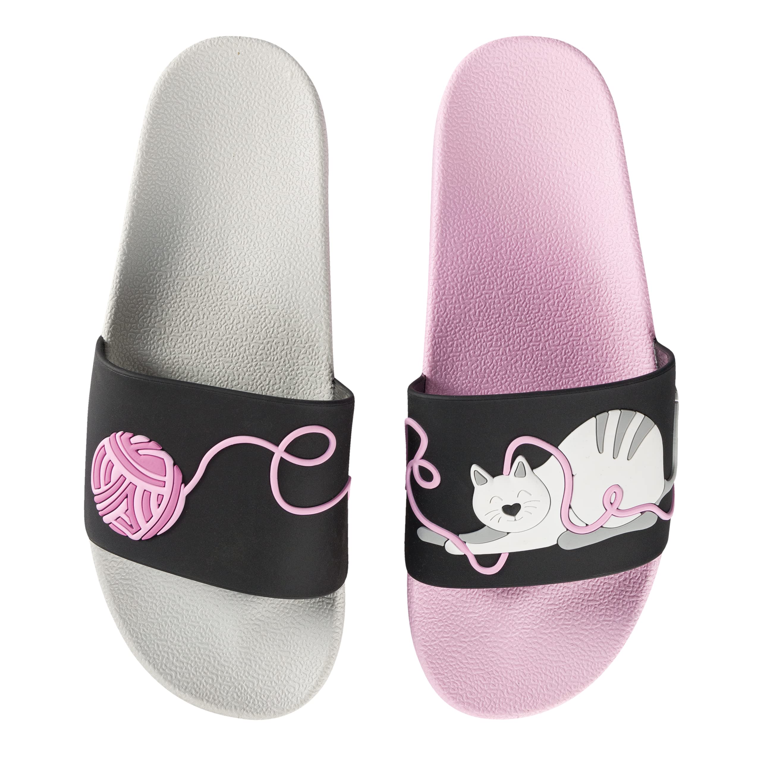 Dedoles Badeschuhe & Hausschuhe Damen Herren & Kinder Badesandalen lustige Designs Bücher Kaffee Party Pizza Fuchs Bär Lama Wolken Geschenk