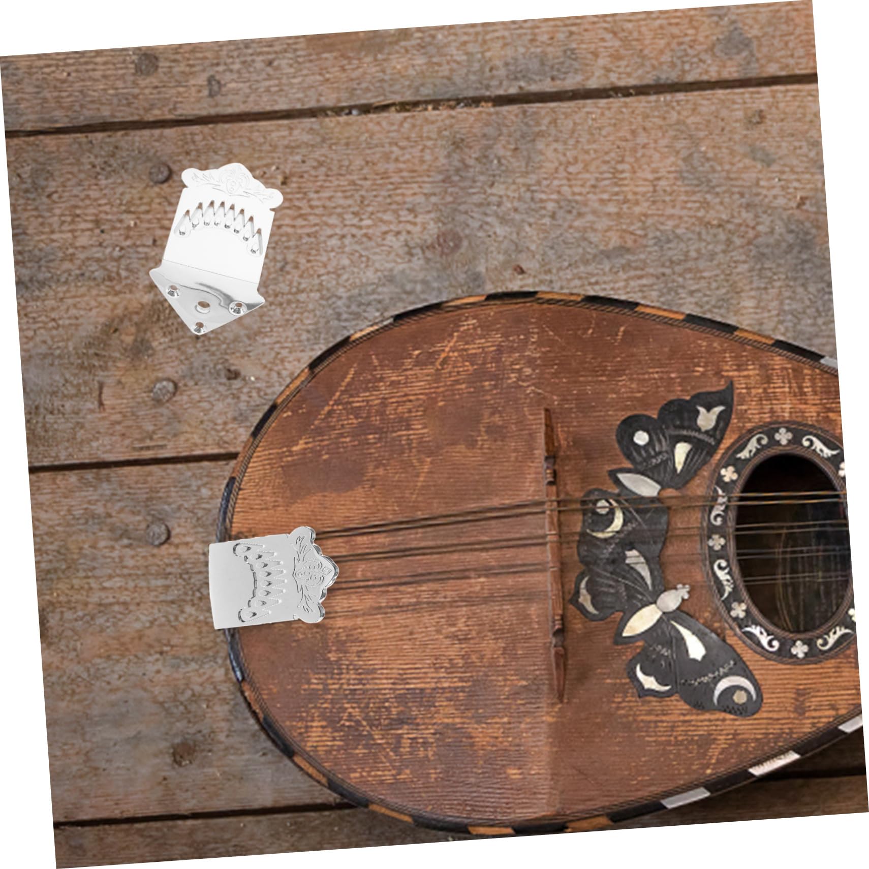 TOYANDONA 3zestawy Metalowych Do Mandoliny Strunowej Chromowany Uchwyt Akcesoria Do Instrumentów Muzycznych Trwały i Łatwy Użyciu