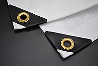 Vista 3 de Lona blanca resistente de 6 onzas, 7 x 20 pies