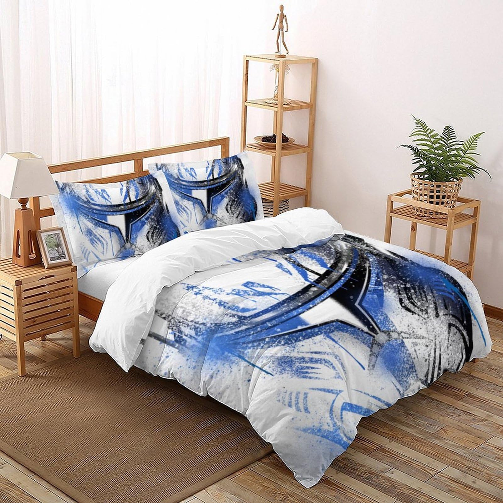 Housse de couette 3D fermeture éclair facile à entretenir 220x240