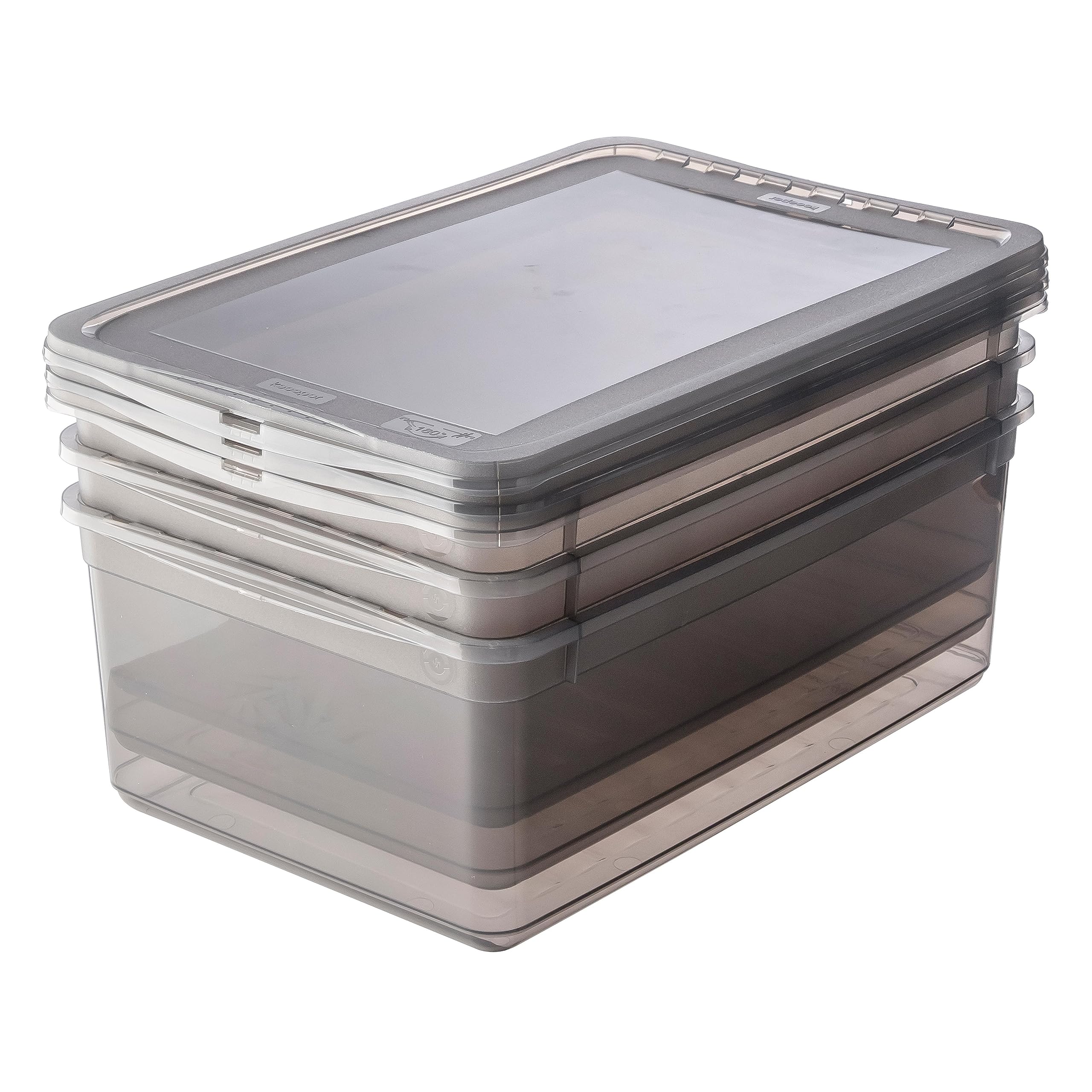 keeeper Cajas de almacenaje con Air Control System, Set de 3 unidades, 3 x 11 l, Bea, Transparente