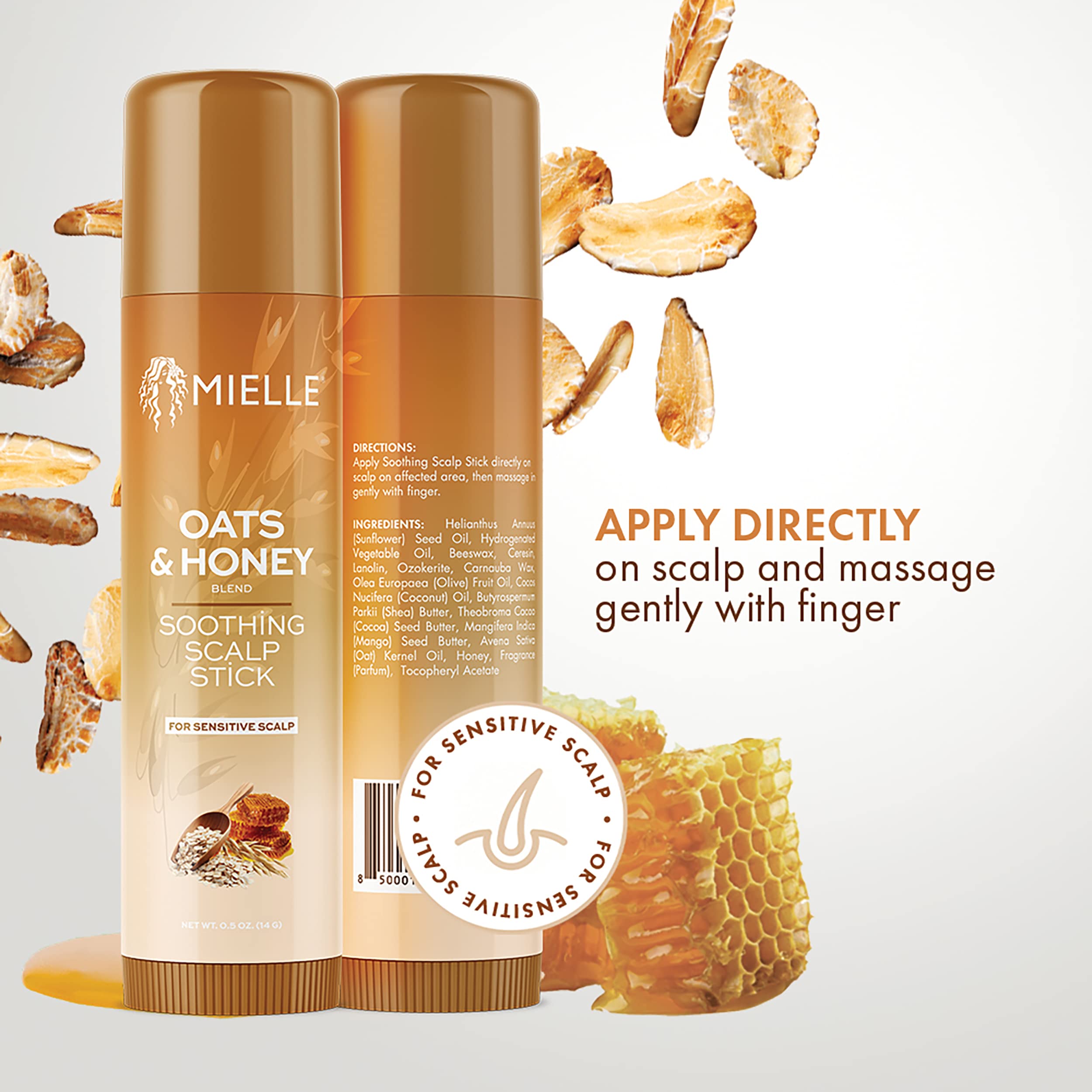 MIELLE ORGANICS Oats & Honey Soothing Scalp Stick 14 g, B0BPTGVD9W, 14 g (Pack of 1) - Image 4