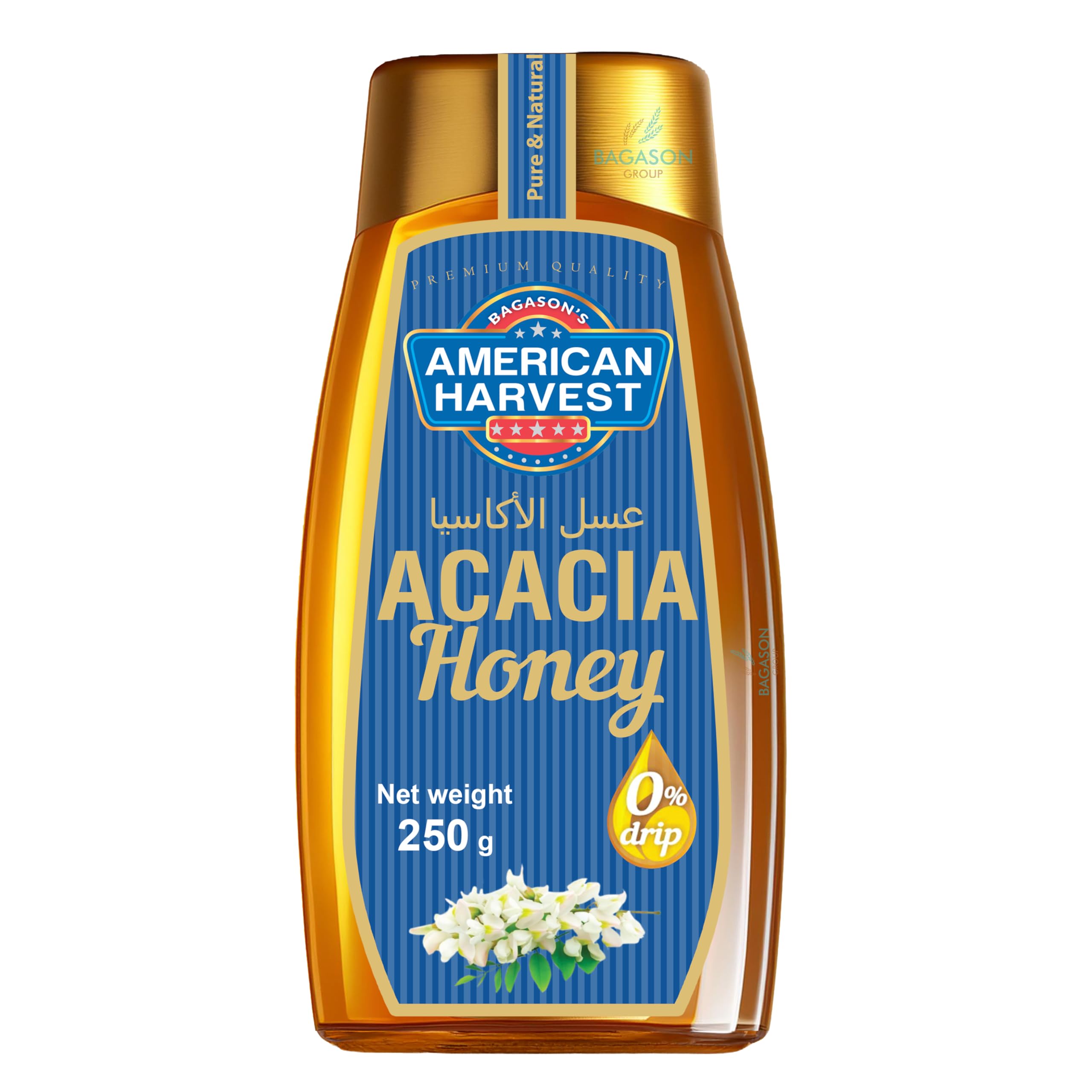 Acacia Honey Squeeze Jar | Dairy, Nut, Gluten-Free | 250g
