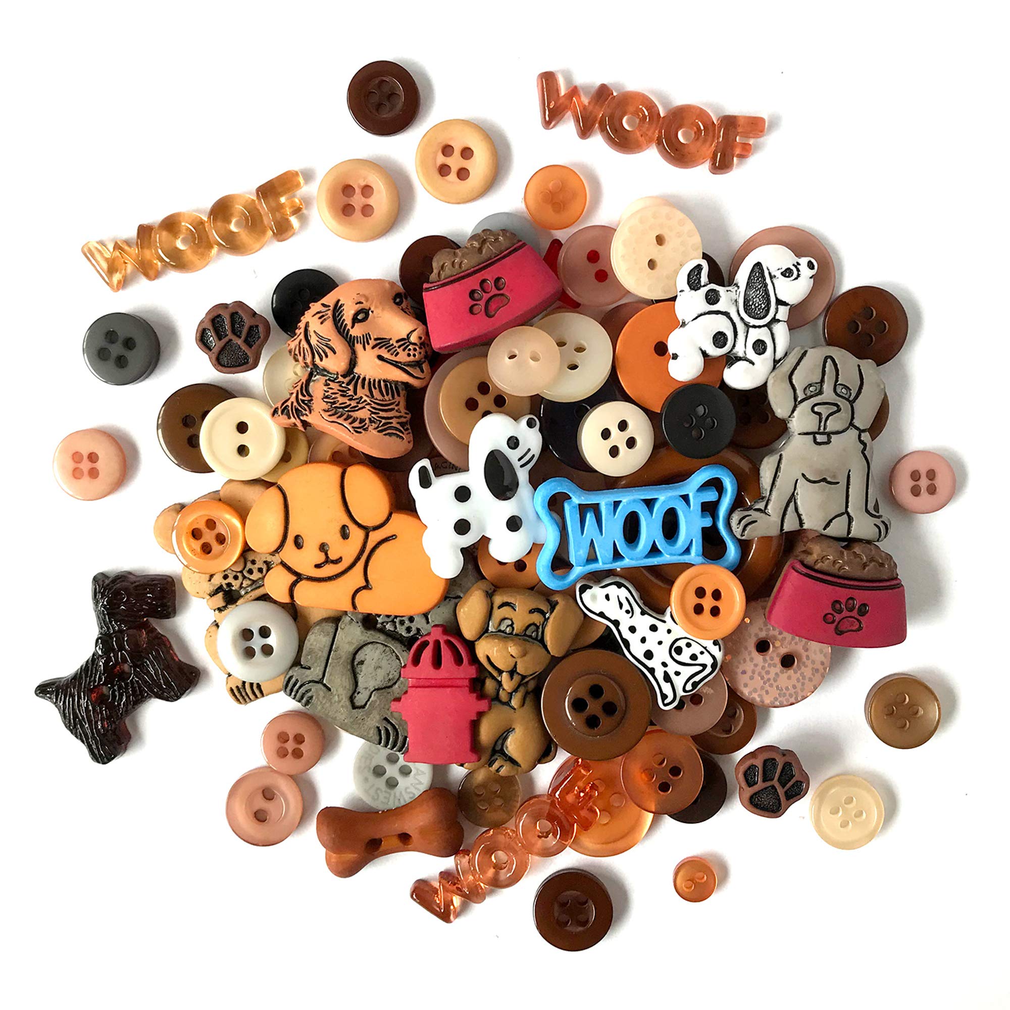 Buttons Galore and More Collection Round Novelty Buttons & Embellishments Based on Variety of Themes, Holidays and Seasons for DIY Crafts, Scrapbooking, Sewing, Cardmaking and Other Projects - 50 Pcs