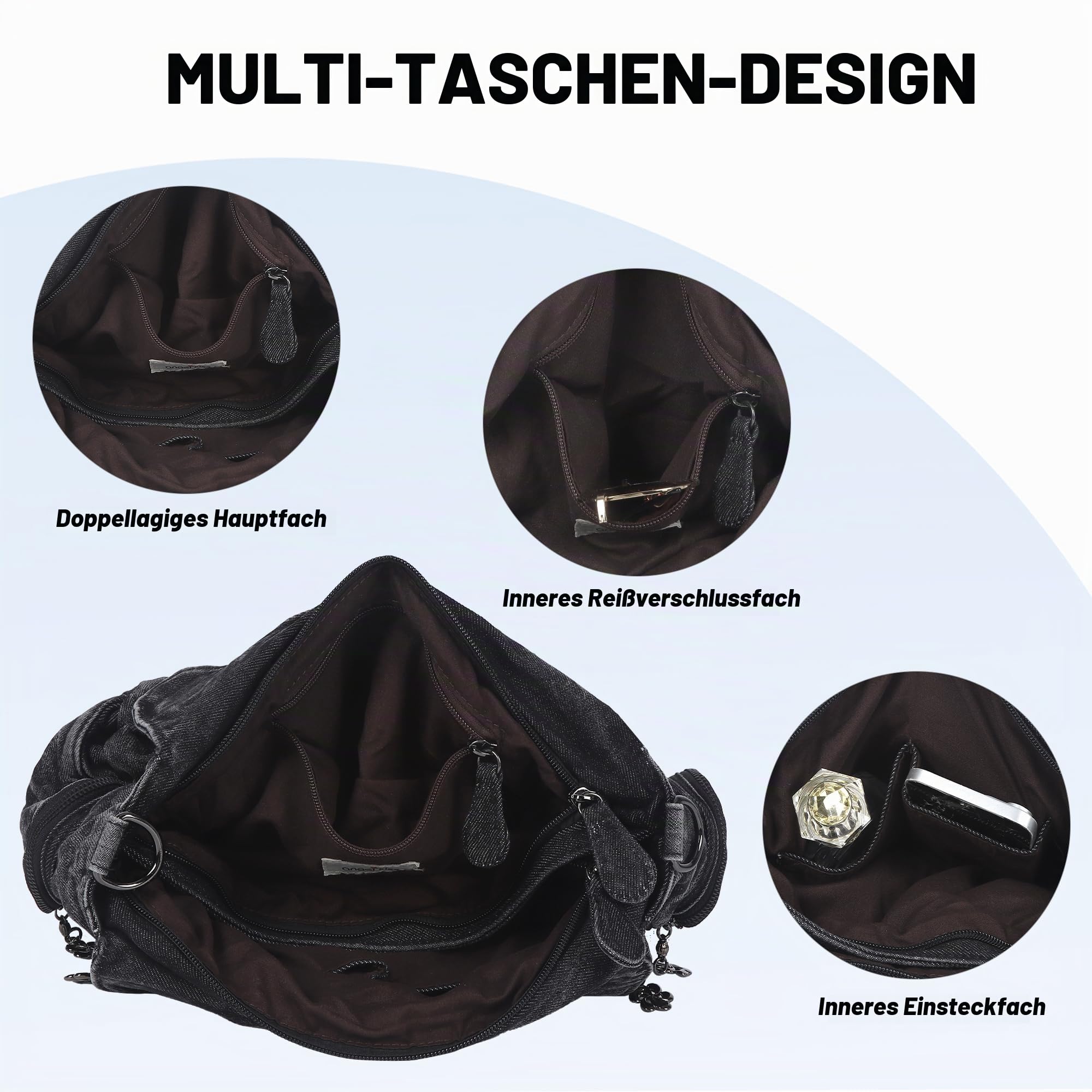 Angel Kiss Damen Handtasche Tote Bag Shopper Weiches PU Leder Schultertasche Umhängetasche Retro mit Abnehmbar Schulterriemen vielen Fächern für Frauen Arbeit Freizeit Schule Reise