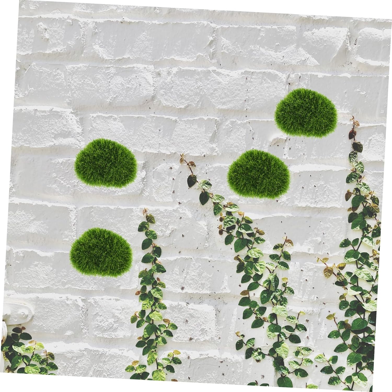 24pcs Artificial Moss Stones Realistic Faux Moss Rocks for Landscapes Garden Decor and Miniature for Potted Plants Terrariums and Dollhouses