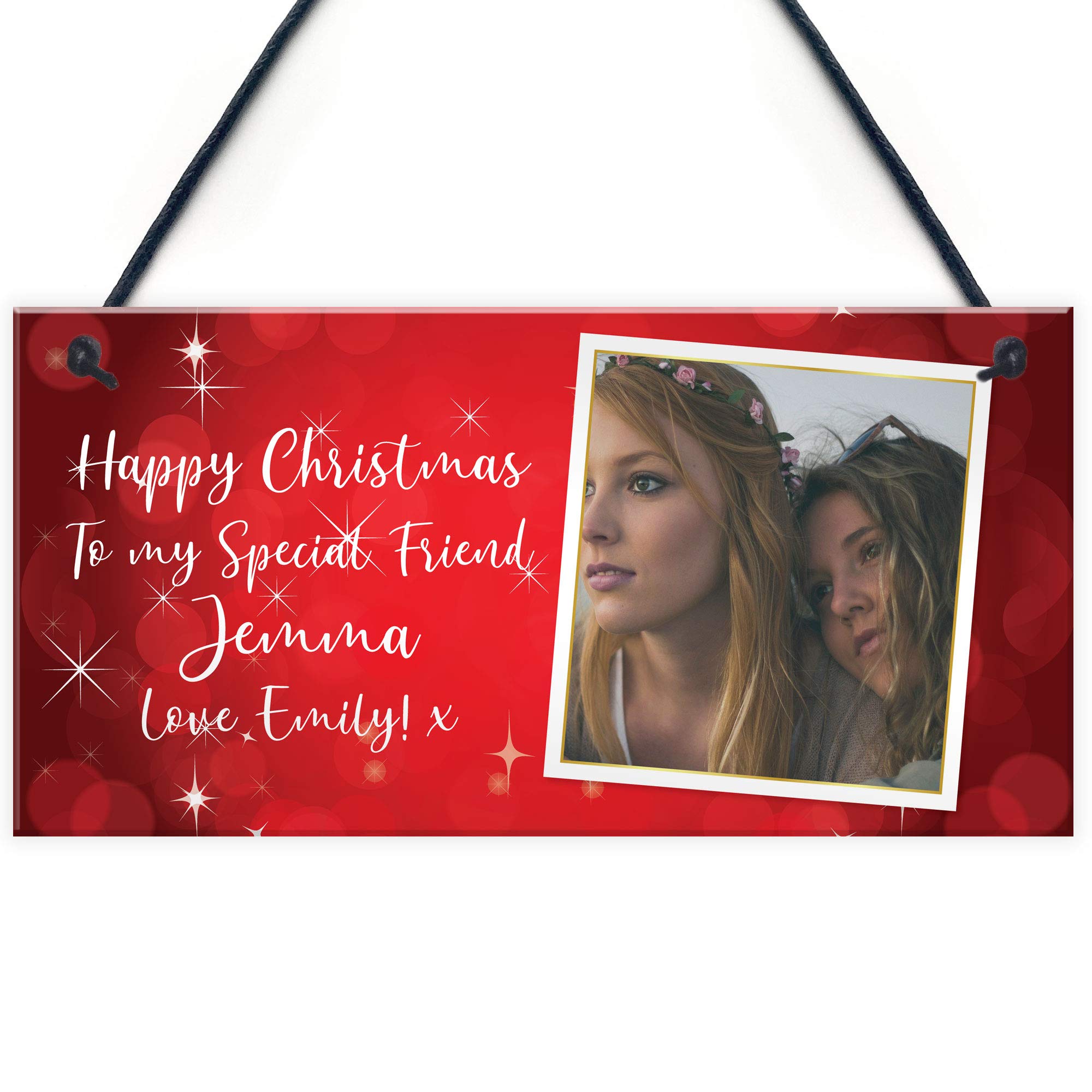 Personalised Photo Plaque Best Friend Christmas Gift Friendship Gift For Him Her
