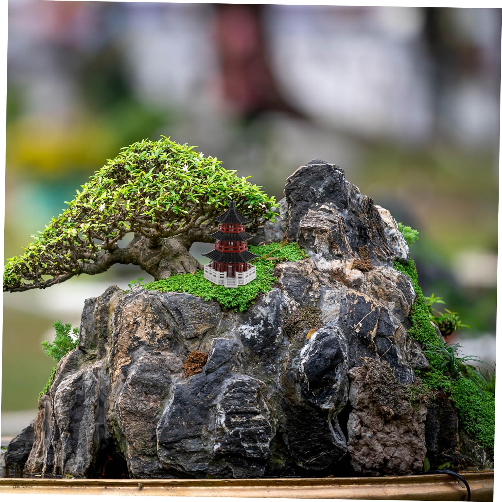 PRETYZOOM 4 Piezas Decoraciones De Pabellón Decoración De Acuario Accesorios De Jardín De Hadas Jardín En Miniatura Decoración De Zen Mini Adornos Casa Bonsái En Miniatura Peces