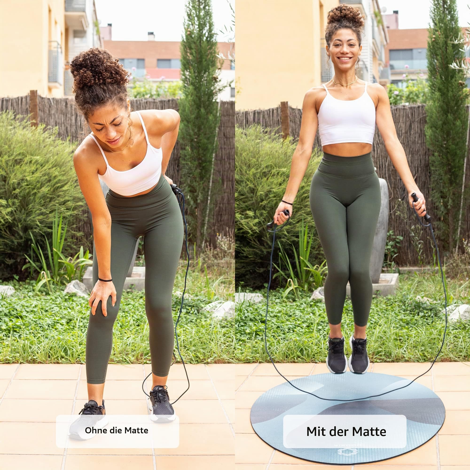 Springseil Matte | Jump Rope Mat als Unterlage für das Springseil | Springseilmatte zum Schutz vor Verletzungen, Böden und Lärm | Jump Rope Matte mit Tasche