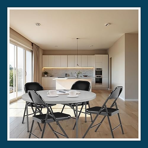 Miniatura 11 de OEF Furnishings OEF900 Series - Sillas plegables de acero ligeras prémium (paquete de 4, negro) Negro -,Beige,https://www.amazon.com/dp/undefined