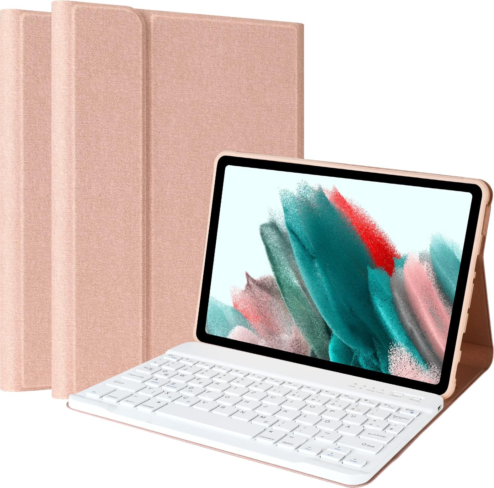 Samsung Tab A8 Hülle Mit Tastatur IVEOPPE Samsung Galaxy Tab A8 Hülle mit Tastatur, QWERTZ Beleuchtete