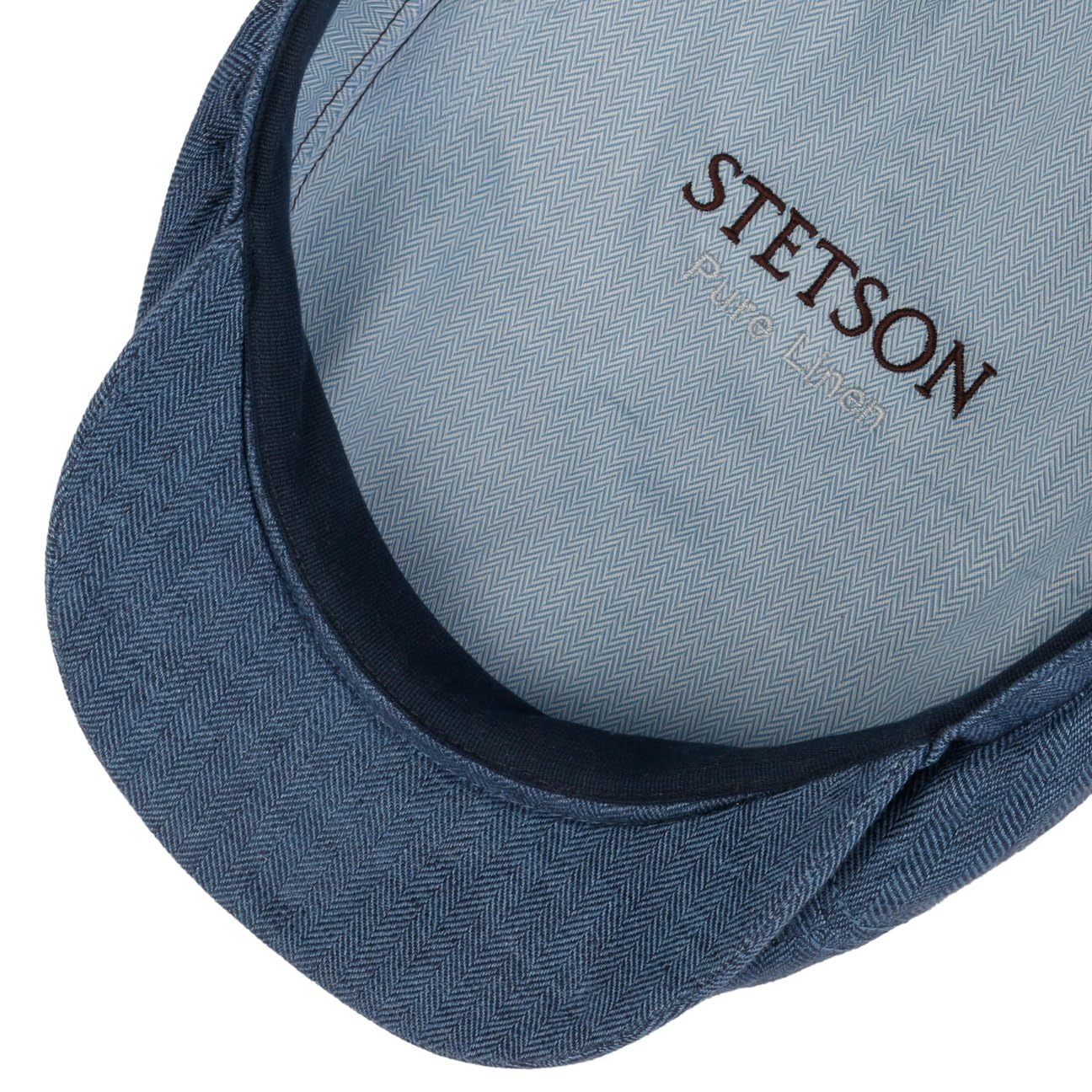 Stetson Brooklin Leinen Schirmmütze Damen Herren Fischgratmuster Ballonmütze Frühjahr Sommer