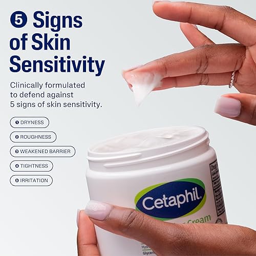 Miniatura 3 de Cetaphil - Crema hidratante para piel seca a muy seca sensible nueva de 20 onzas libre de fragancia no comedogénica no grasosa