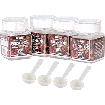 【タケヤ公式】フレッシュロック 角型300ml ホワイト【4個セット】スプーン付き 白パッキン ホワイトパッキン 保存容器 密封 TAKEYA 白 ホワイト キッチン収納 キャニスター 調味料入れ プラスチック 引き出し収納 冷蔵庫収納 FRESHLOK キッチン 収納 シンク下 粉物入れ保存容器 モノトーン収納 キッチン 雑貨 まとめ買い お得 限定色