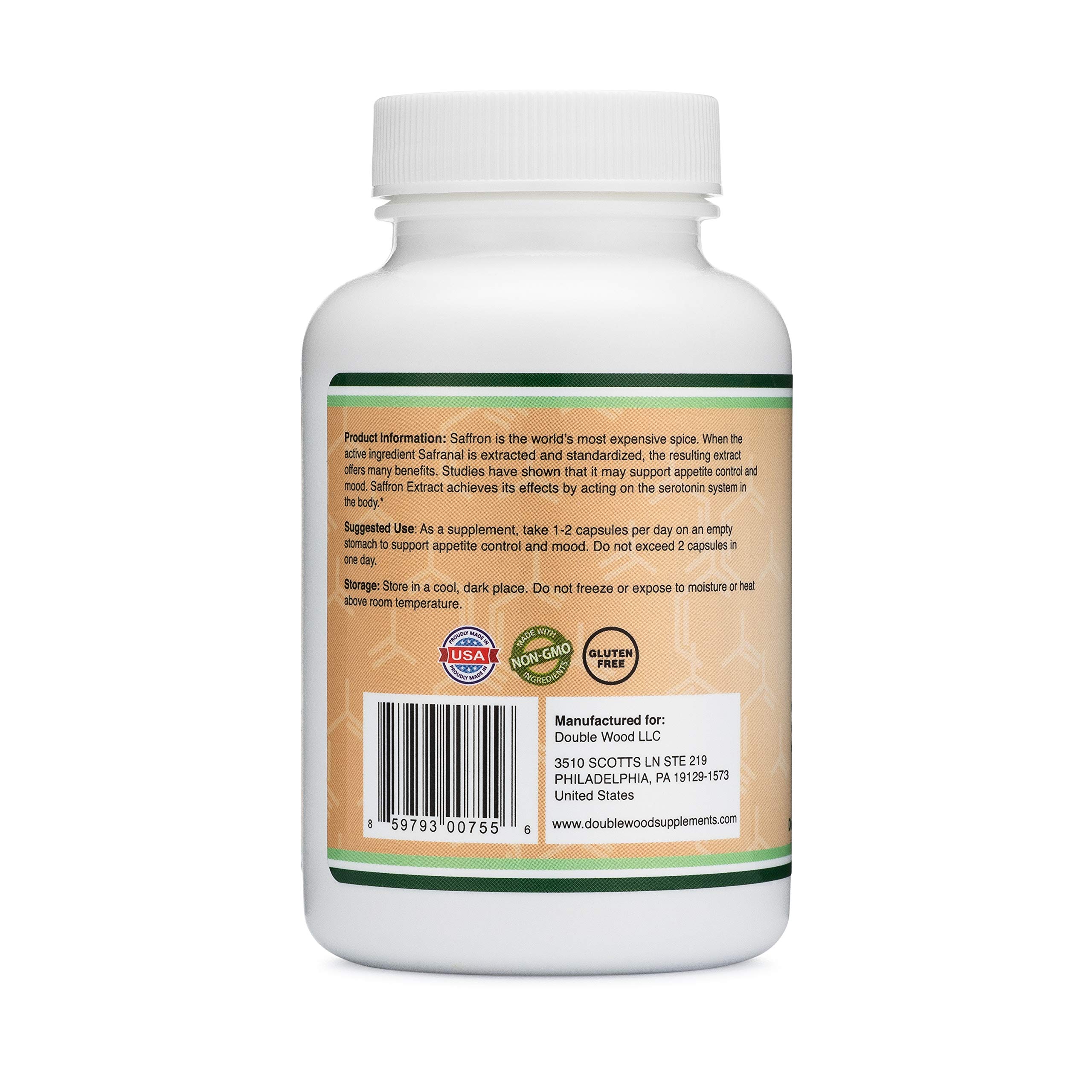 Saffron Supplement Saffron Extract 88.5mg Capsules (210 Count) for