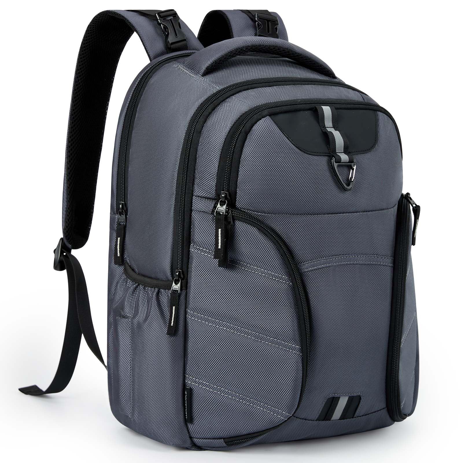 mommore Dad Diaper Bag, Large Laptop Backpack with Insulated Pockets, 1680D Heavy Duty Water Resistant Men Diaper Bag Travel Work with Luggage Sleeve Stroller Straps